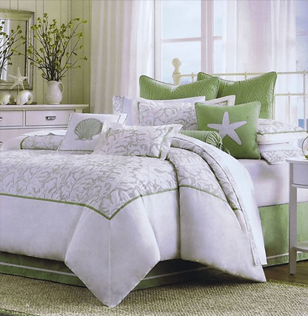 Cape Cod 8 Pc King Linens Set Rooms To Go