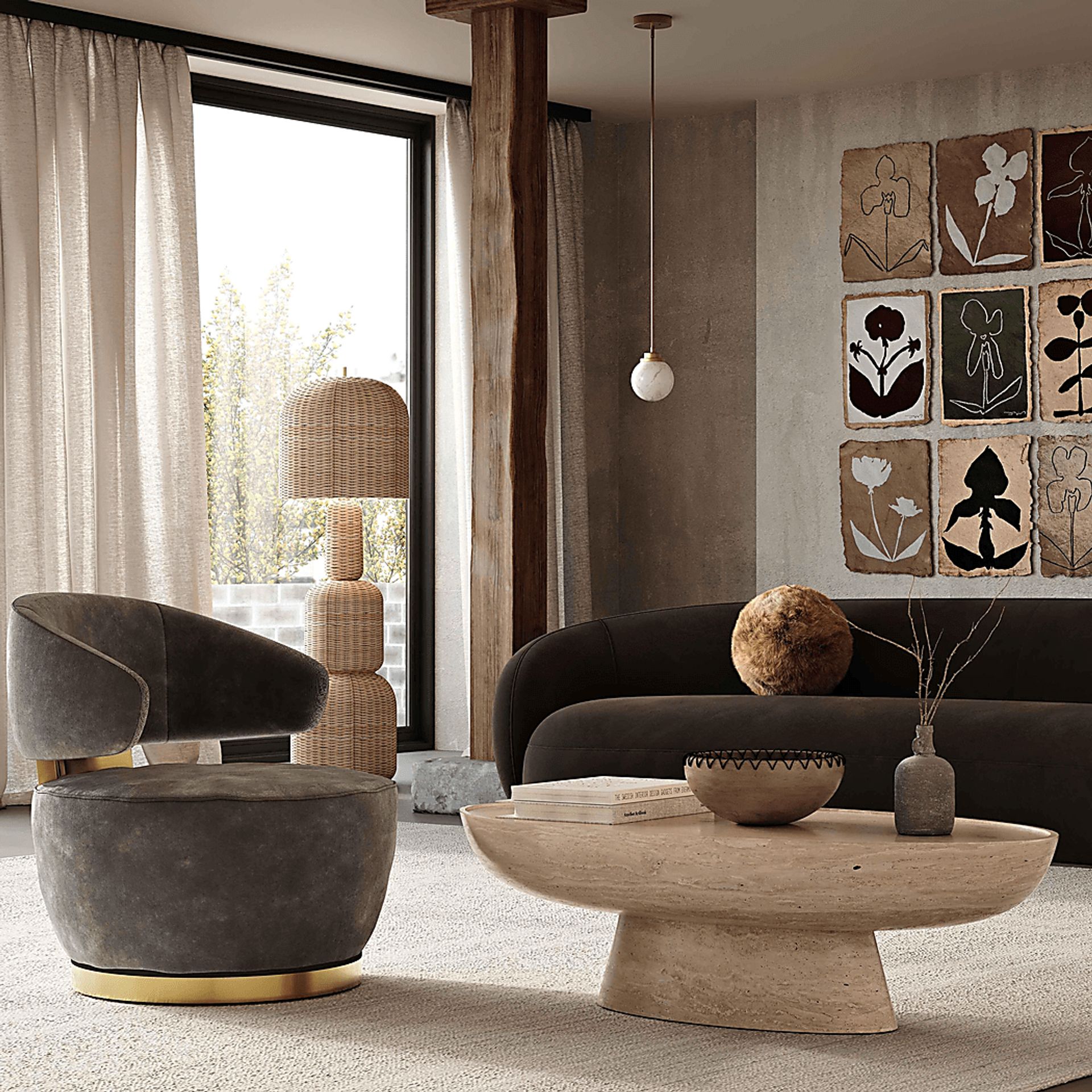 Caperiole II Brown Sofa - Image 6