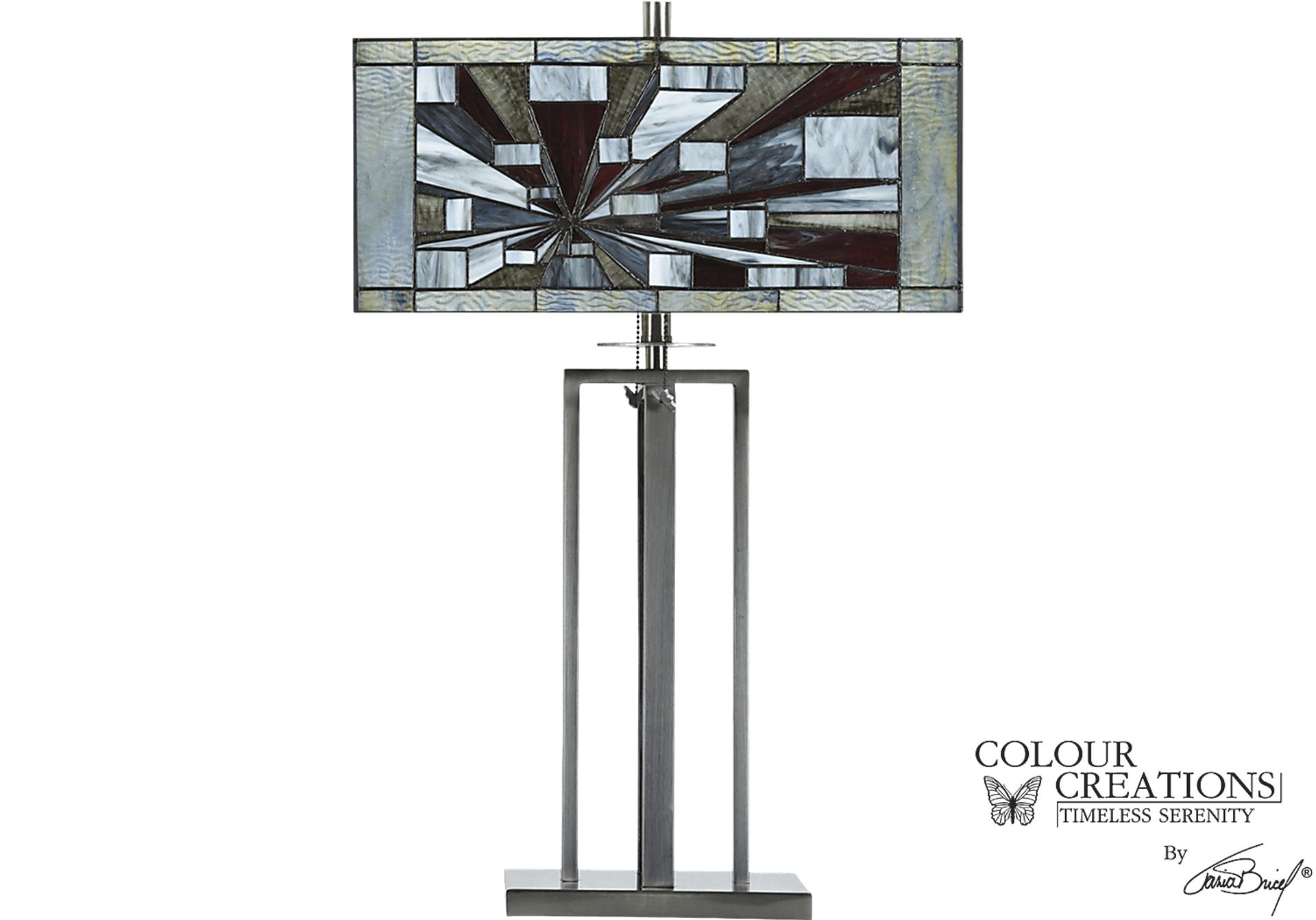 Capital District Silver Tiffany Style Lamp - Image 1