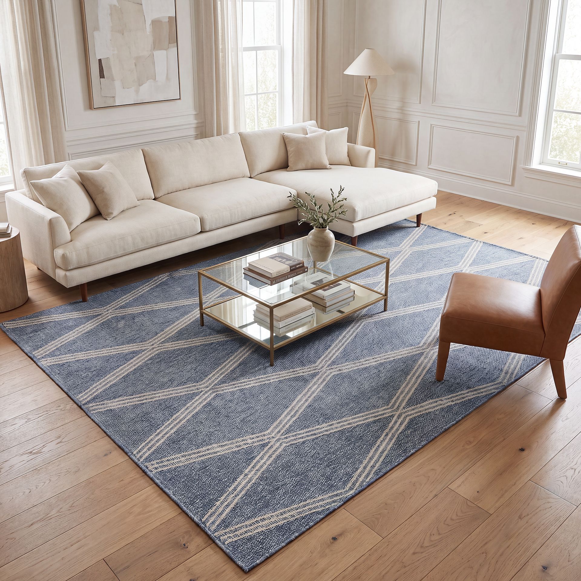 Capitello Blue 5'3 x 7' Indoor/Outdoor Rug - Image 2