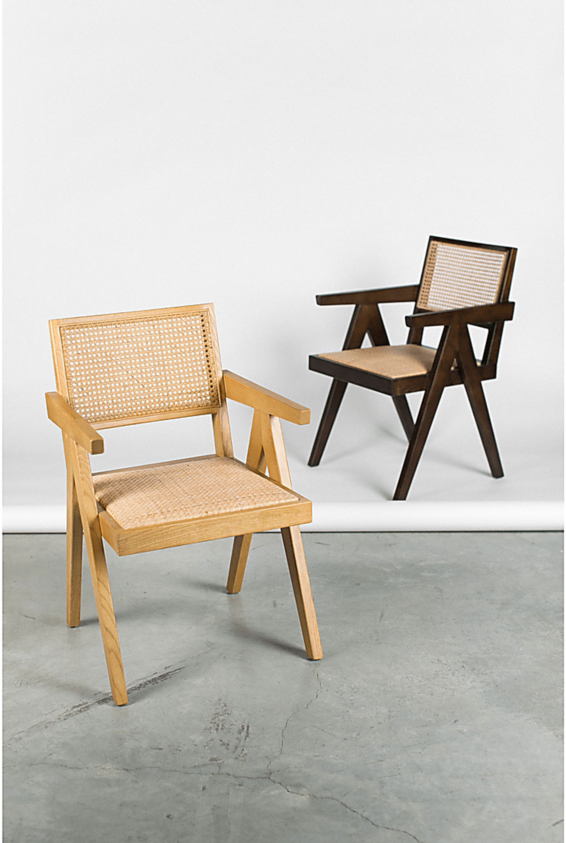 Caplon Black Arm Chair, Set of 2 - Image 6