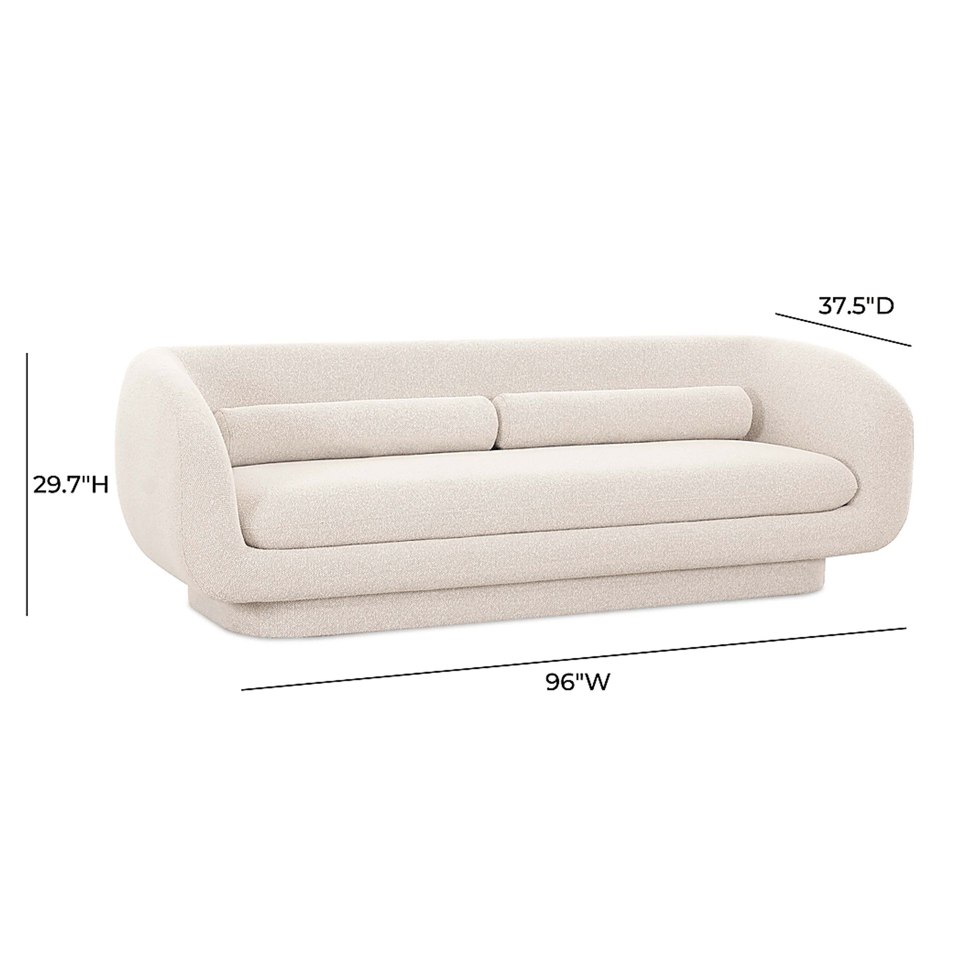Capozzi Cream Sofa - Image 5