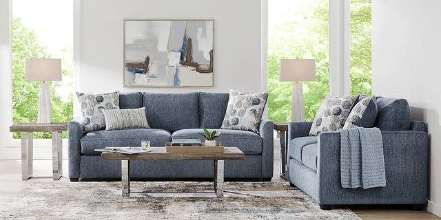 Caprice Navy Sofa - Thumbnail - Image 2