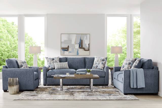 Caprice Navy 8 Pc Living Room - Thumbnail - Image 1