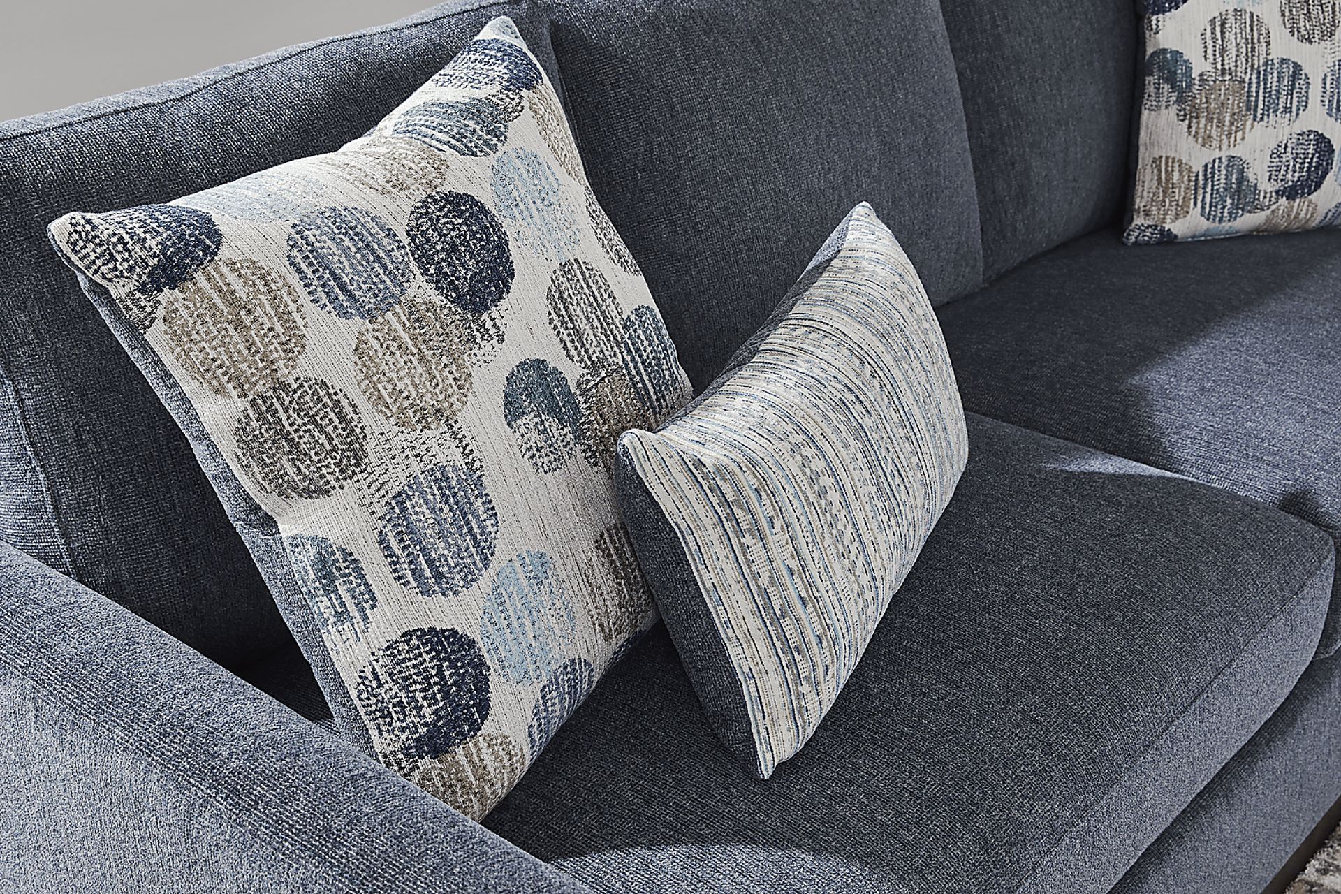 Caprice Navy Sleeper Sofa - Image 3