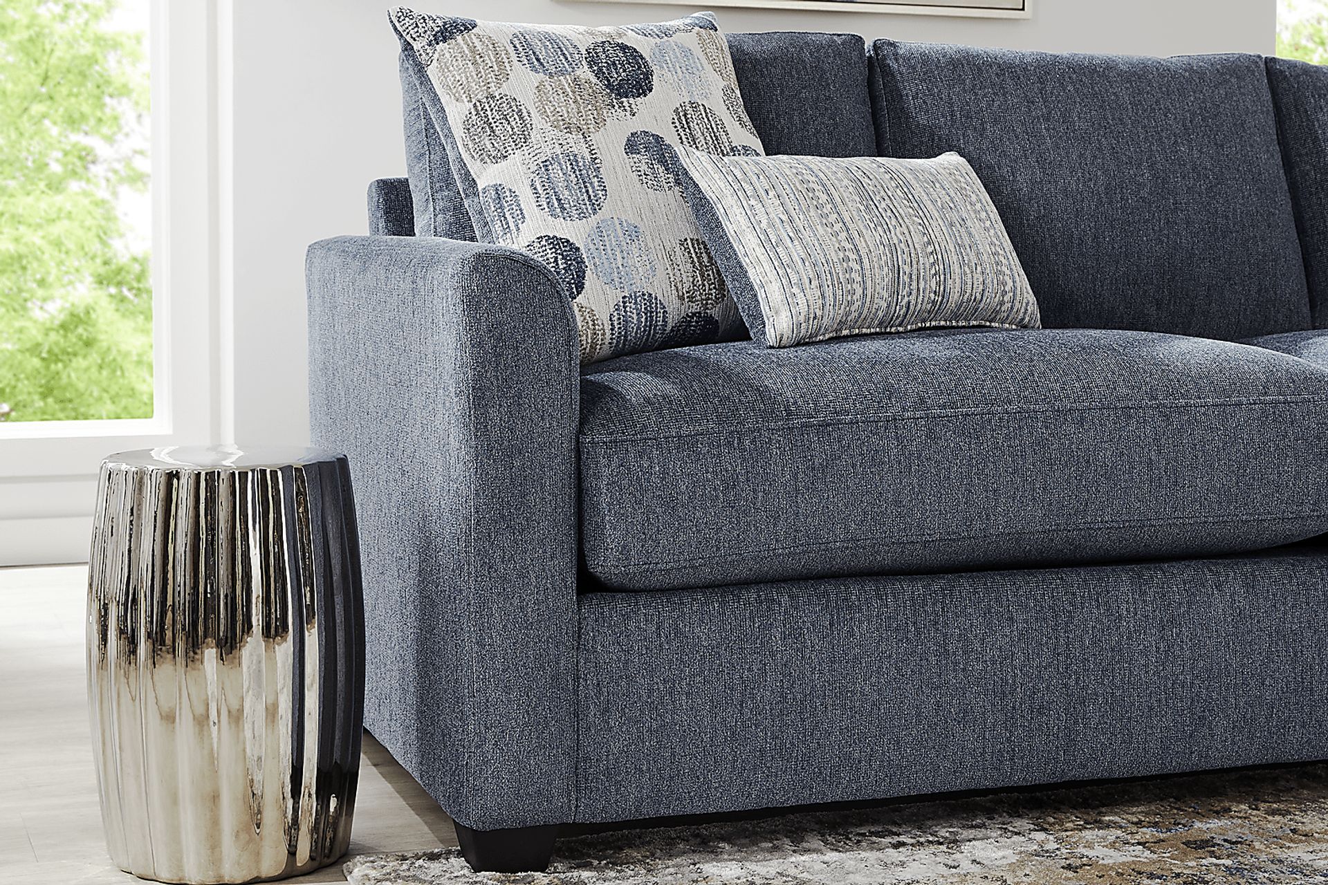 Caprice Navy Sofa - Image 3