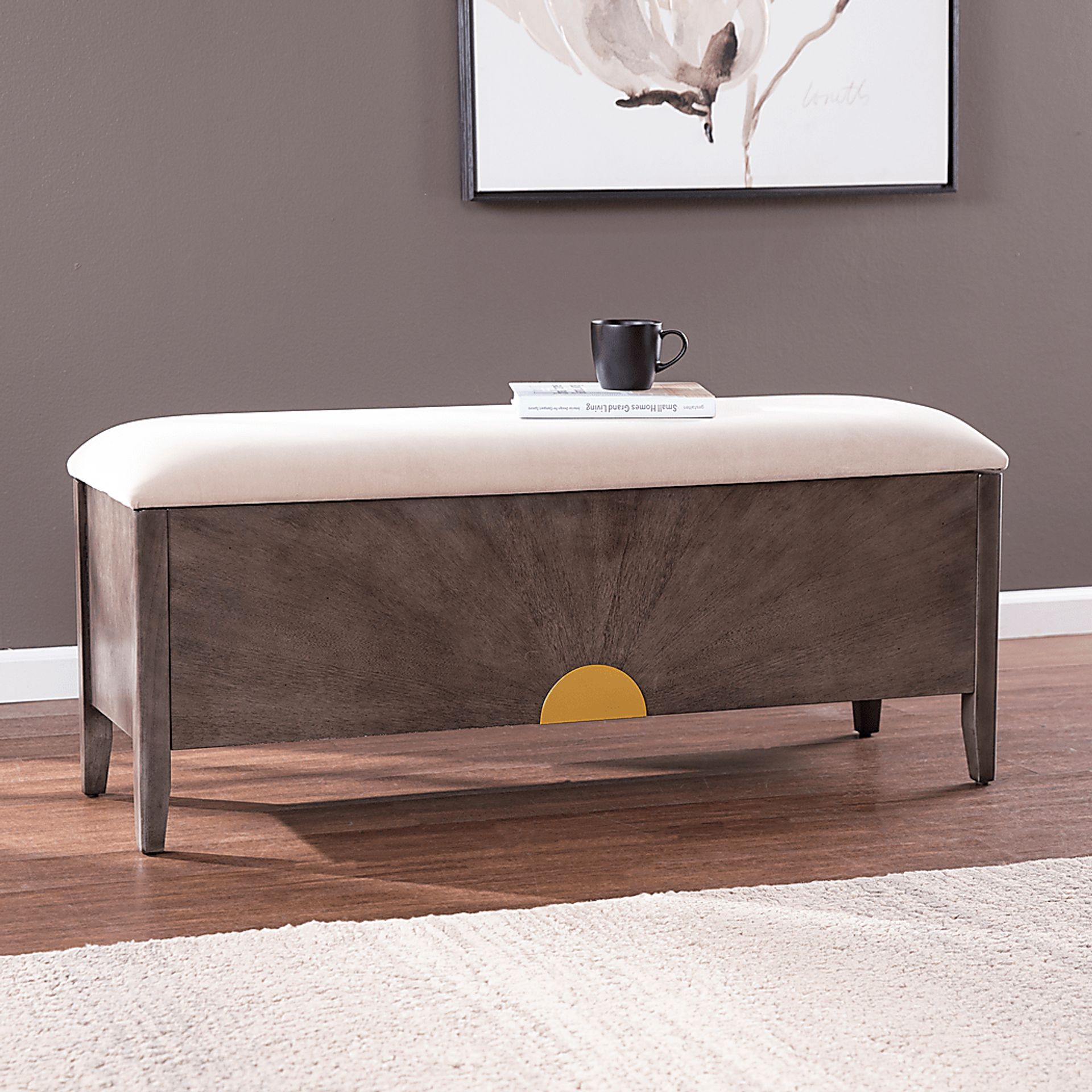 Capriola Gray Accent Bench - Image 5