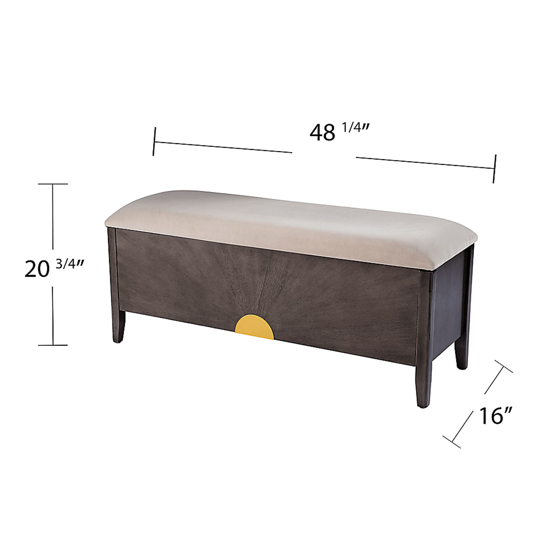 Capriola Gray Accent Bench - Image 7