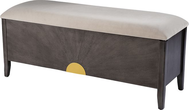 Capriola Gray Accent Bench