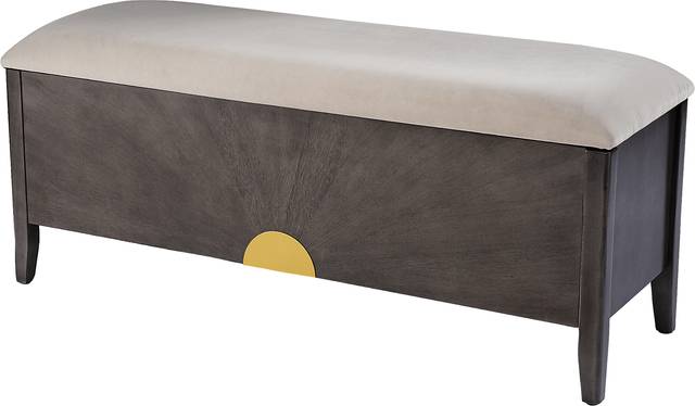 Capriola Gray Accent Bench - Thumbnail - Image 1