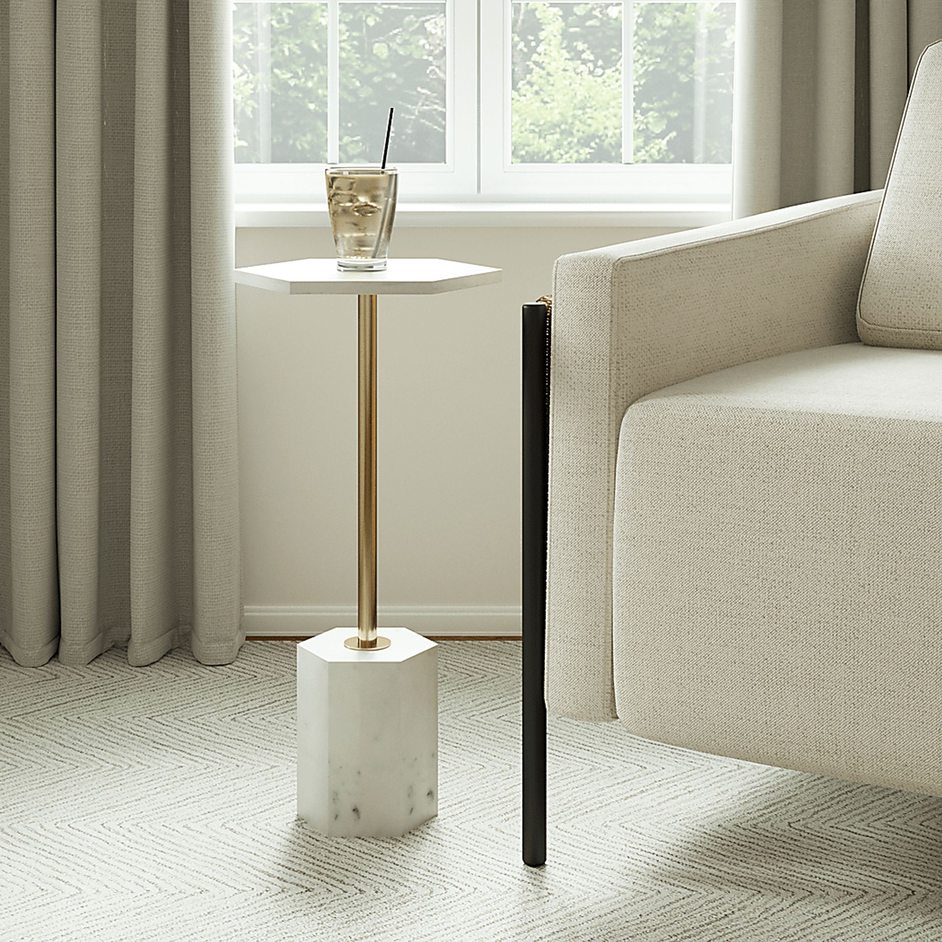 Capun White Accent Table - Image 2
