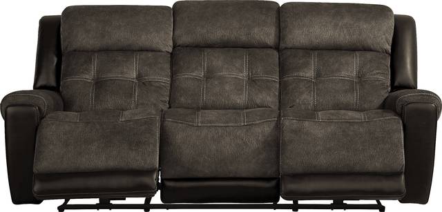 Capwood Brown Dual Power Reclining Sofa - Thumbnail - Image 2