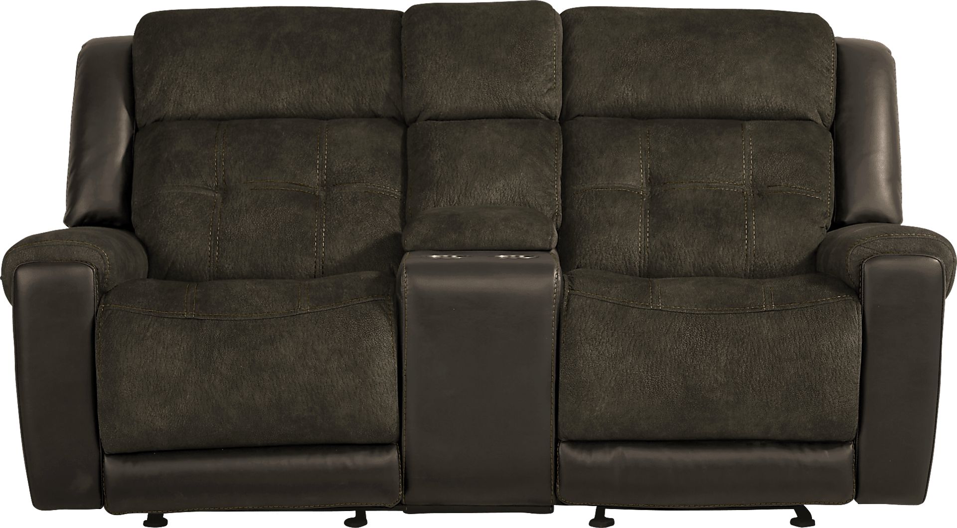 Capwood Brown Glider Reclining Console Loveseat - Image 2