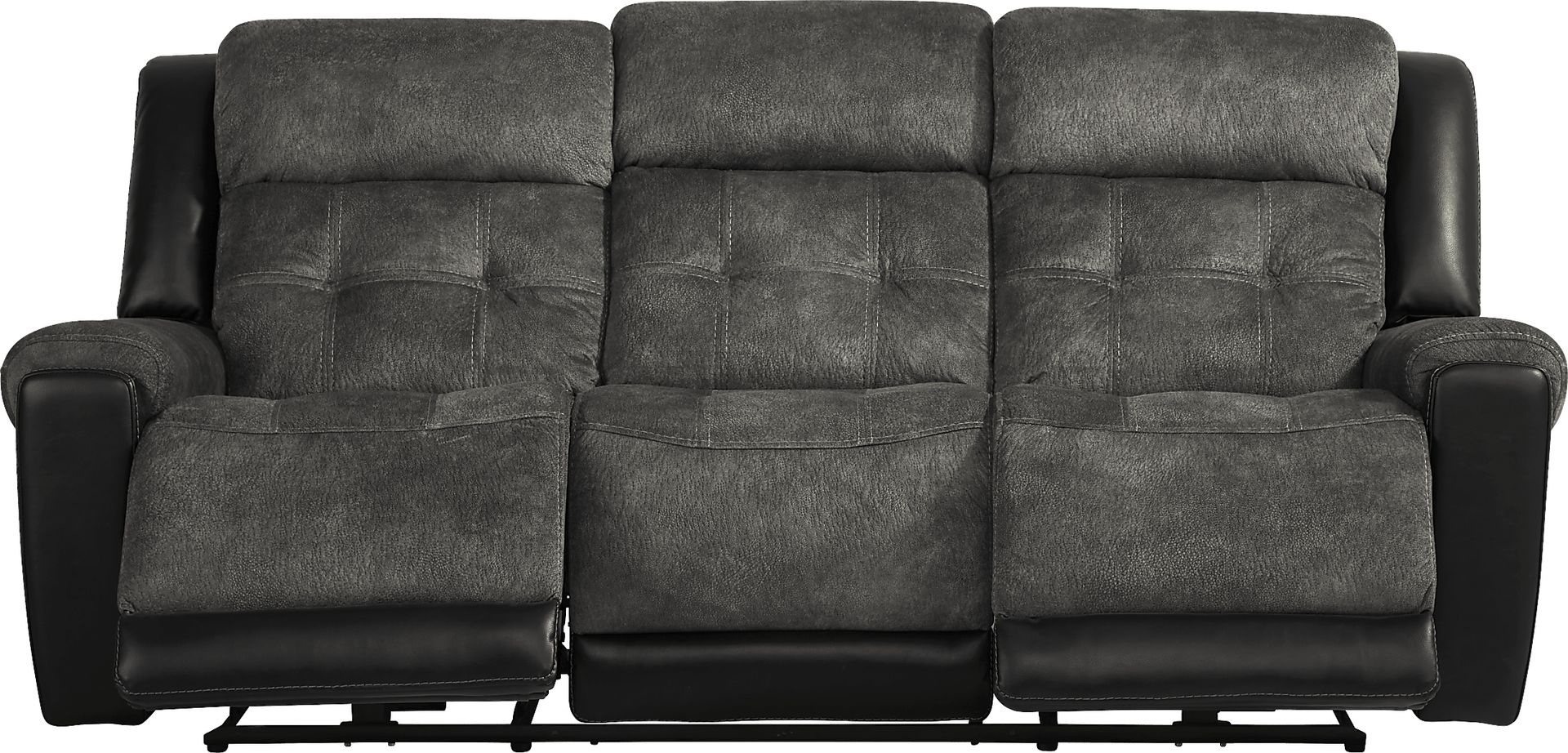 Capwood Gray Dual Power Reclining Sofa - Image 2