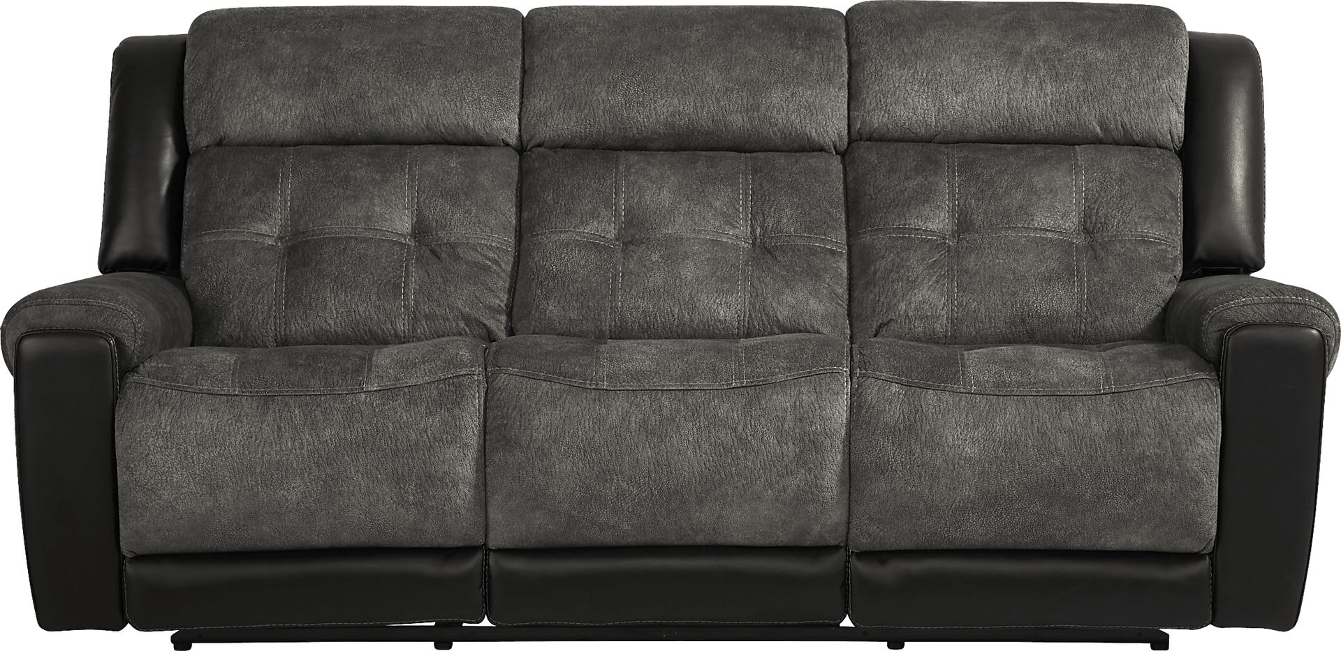 Capwood Gray Dual Power Reclining Sofa - Image 1