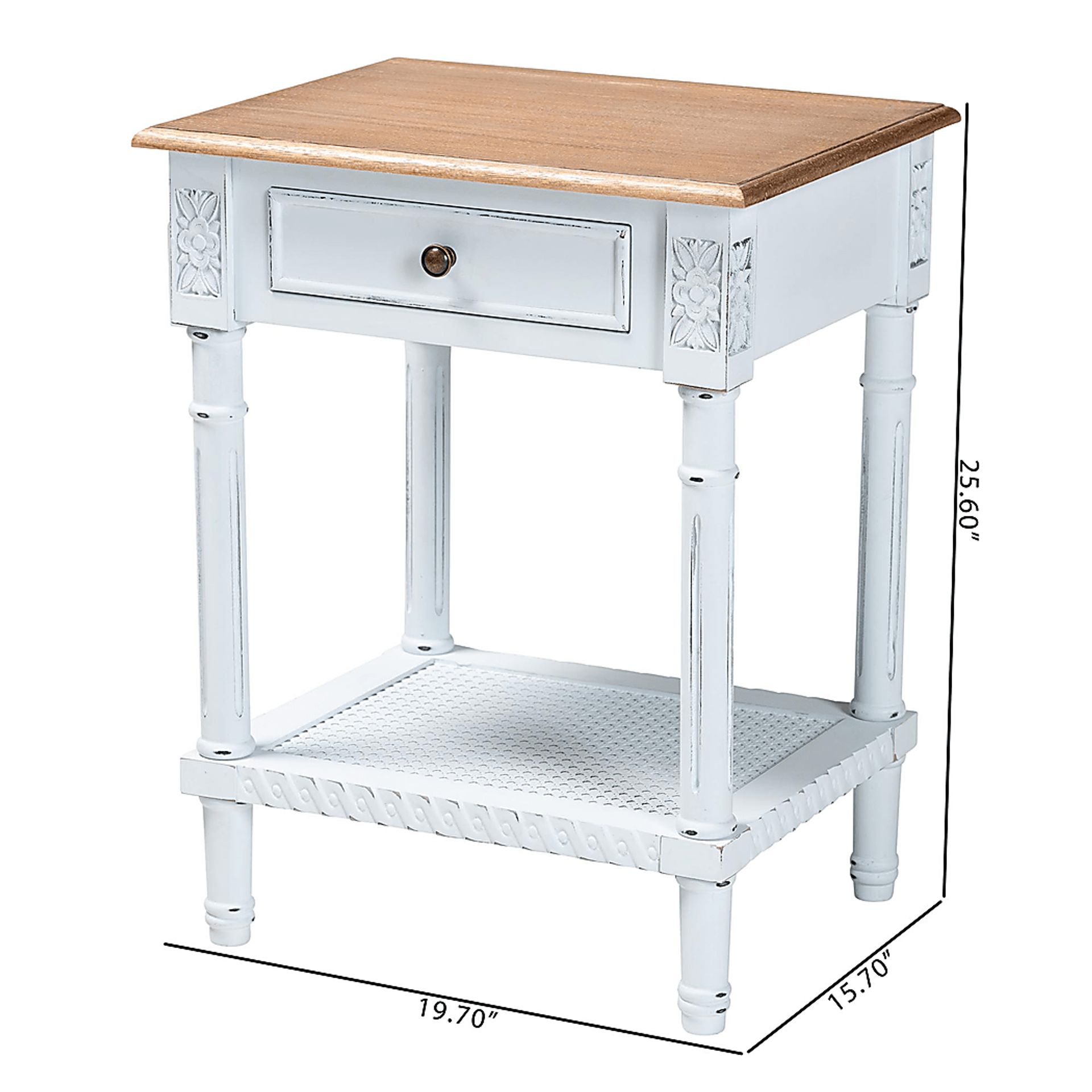 Caracaly White End Table - Image 3