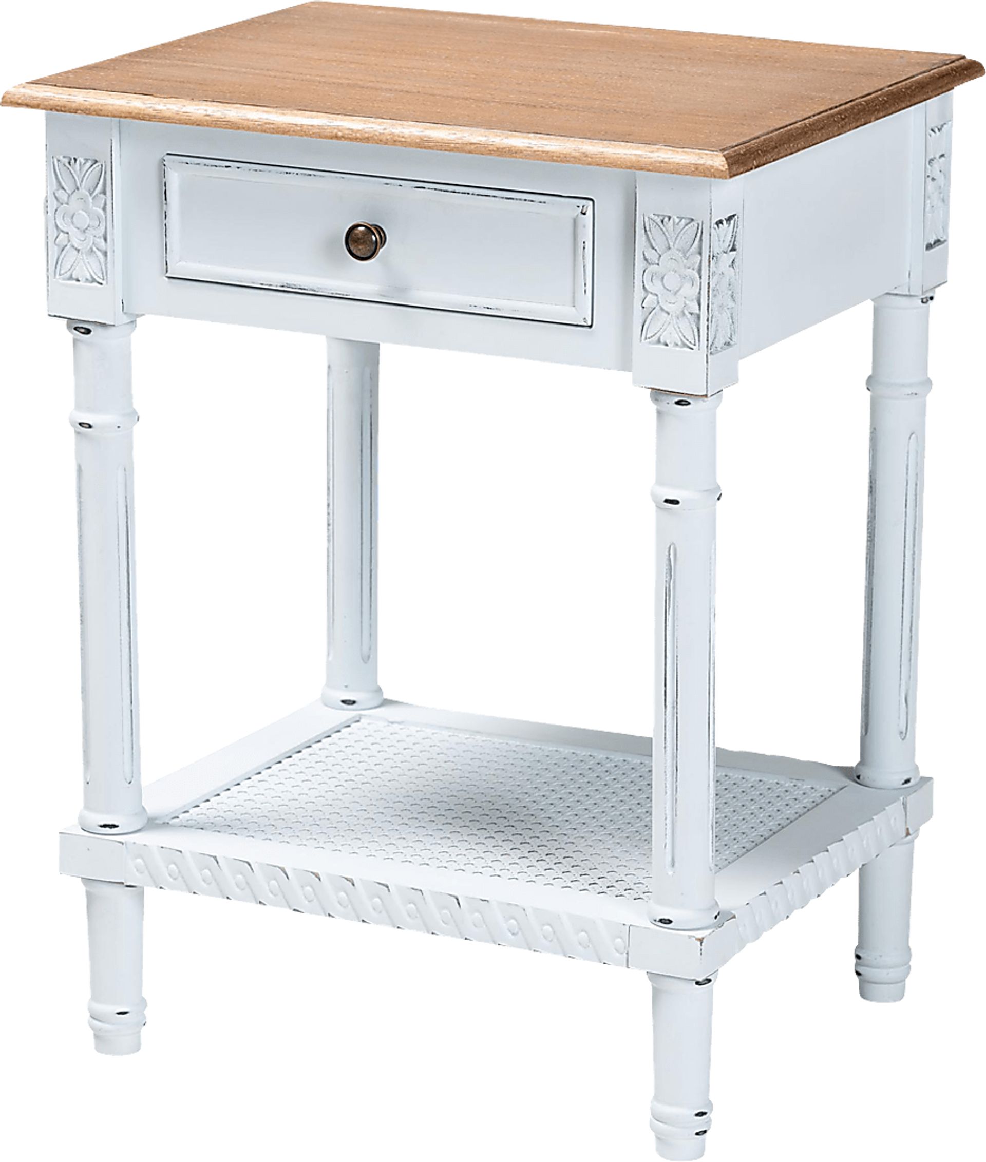 Caracaly White End Table - Image 1