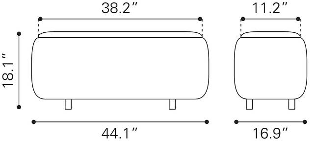 Caragana Brown Bench - Thumbnail - Image 6