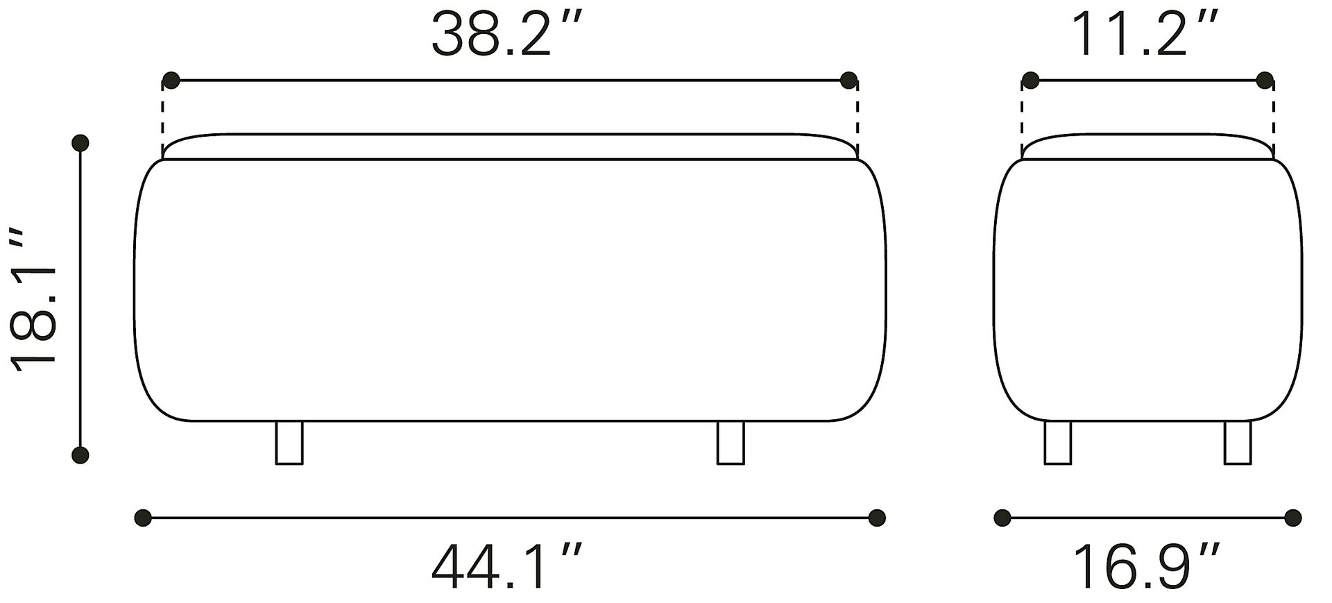 Caragana Brown Bench - Image 6
