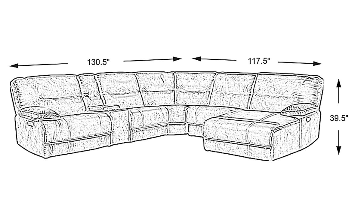 Caranova Camel Brown Polyurethane Fabric 6 Pc Dual Power Reclining ...