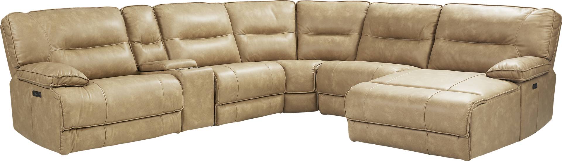 6 pc right arm chaise sectional