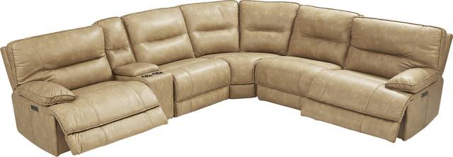 Caranova Camel 9 Pc Dual Power Sectional Living Room - Thumbnail - Image 3