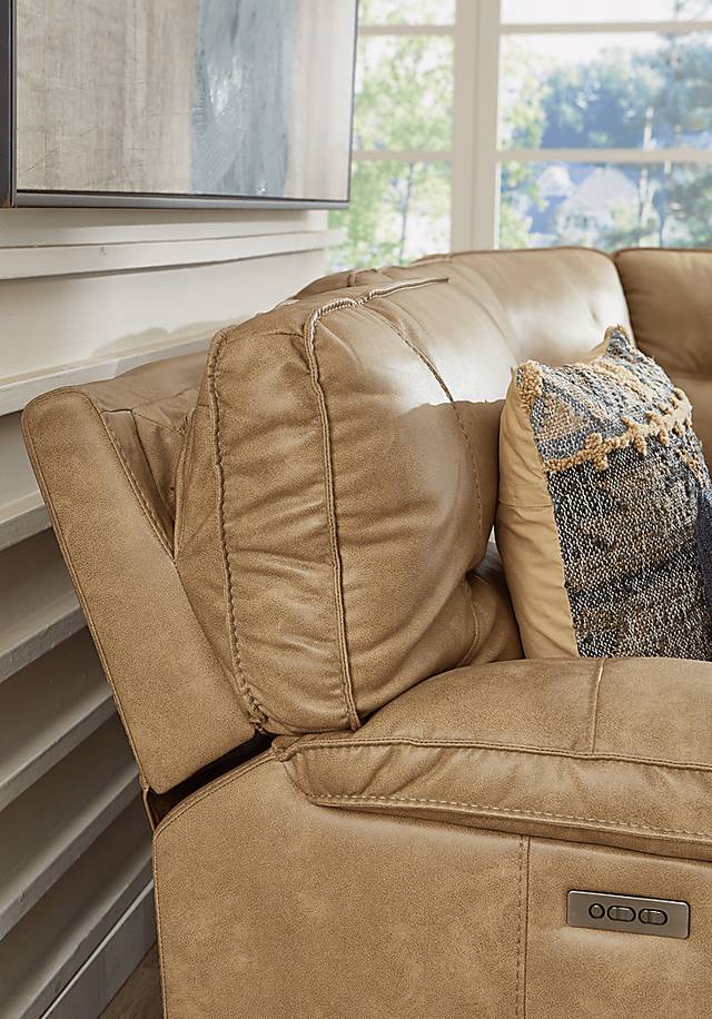 Caranova Camel 7 Pc Dual Power Reclining Sectional - Thumbnail - Image 4