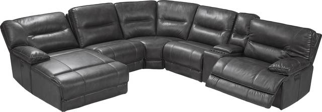 Caranova Dark Gray 8 Pc Dual Power Sectional Living Room Plus 70 in. TV - Thumbnail - Image 3
