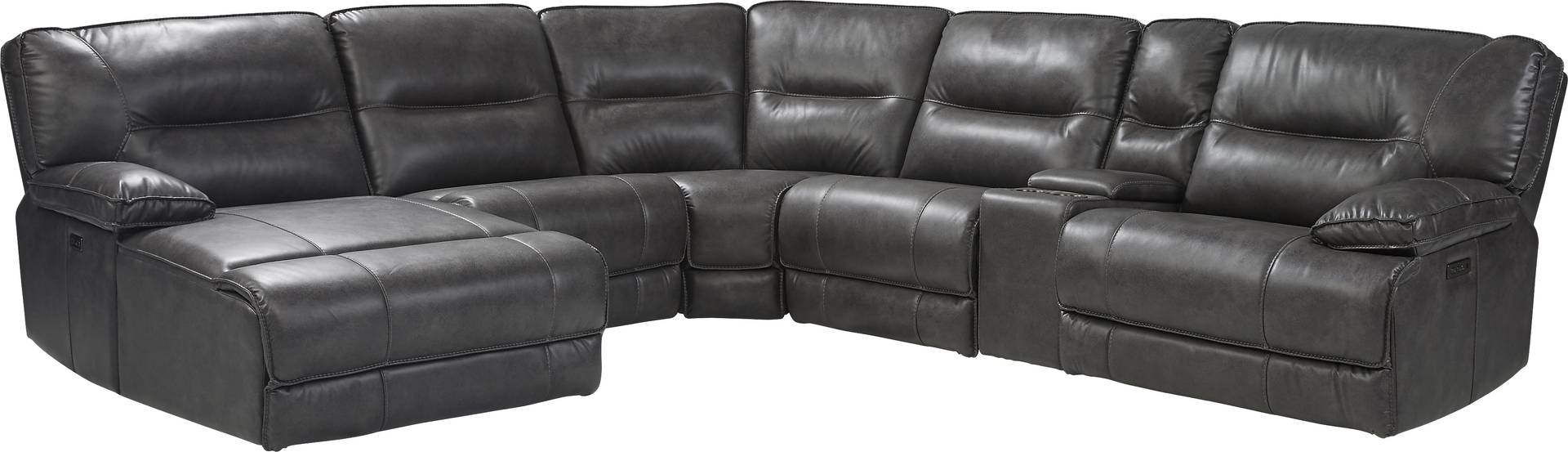 6 pc left arm chaise sectional