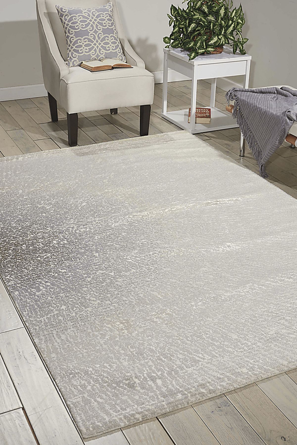 Rug Boutique Carbonite Ivory Beige Wool Fabric | Rooms to Go