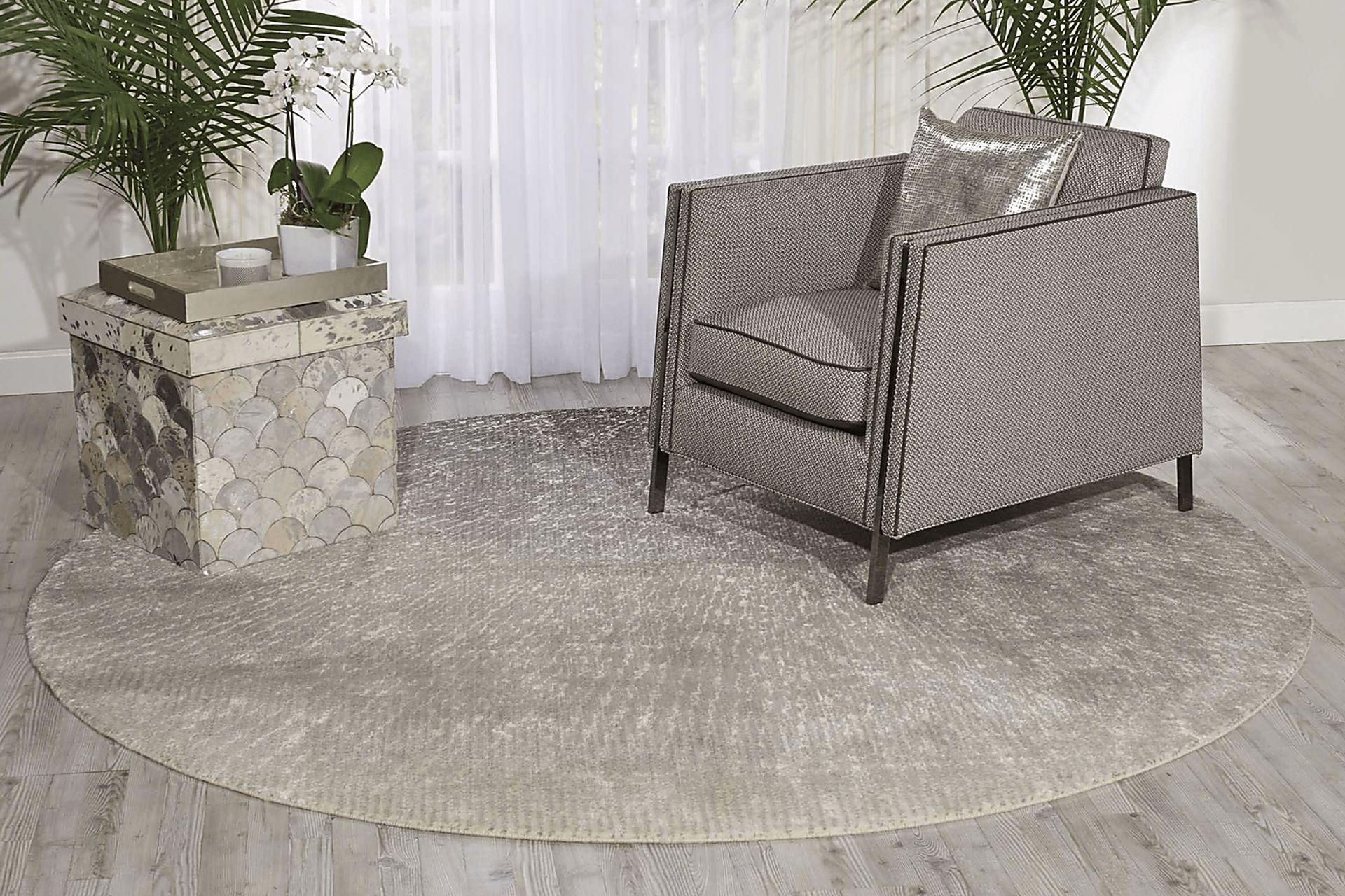 Carbonite Ivory 8' Round Rug - Image 5