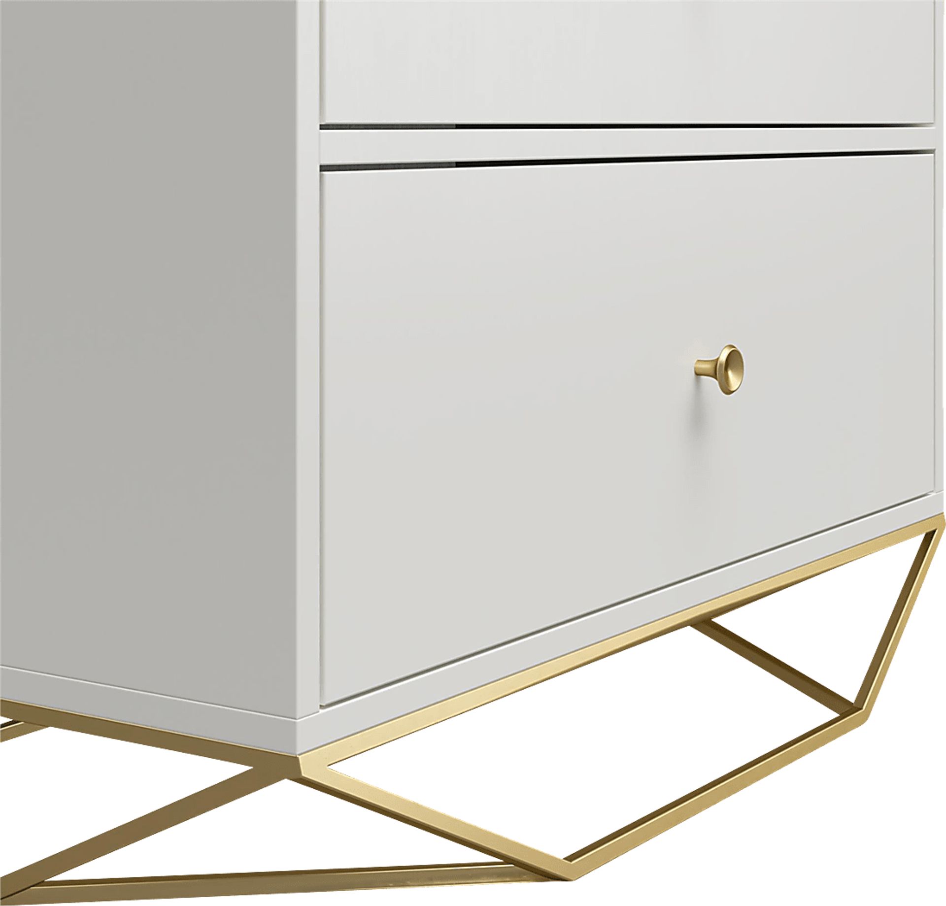 Carbore White 5 Drawer Dresser - Image 3