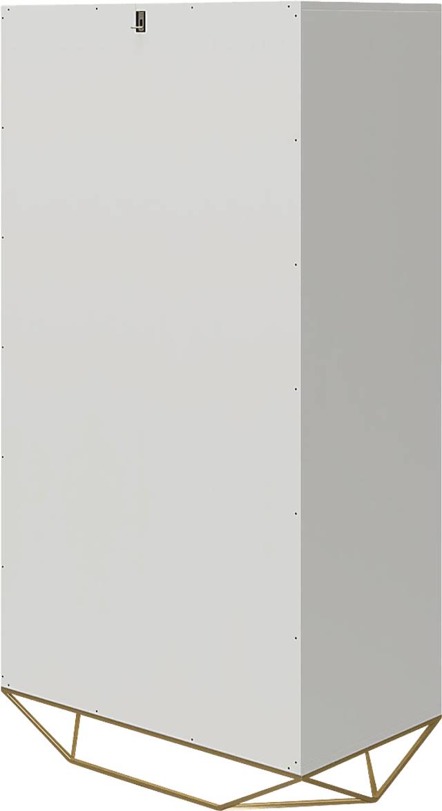 Carbore White 5 Drawer Dresser - Thumbnail - Image 4