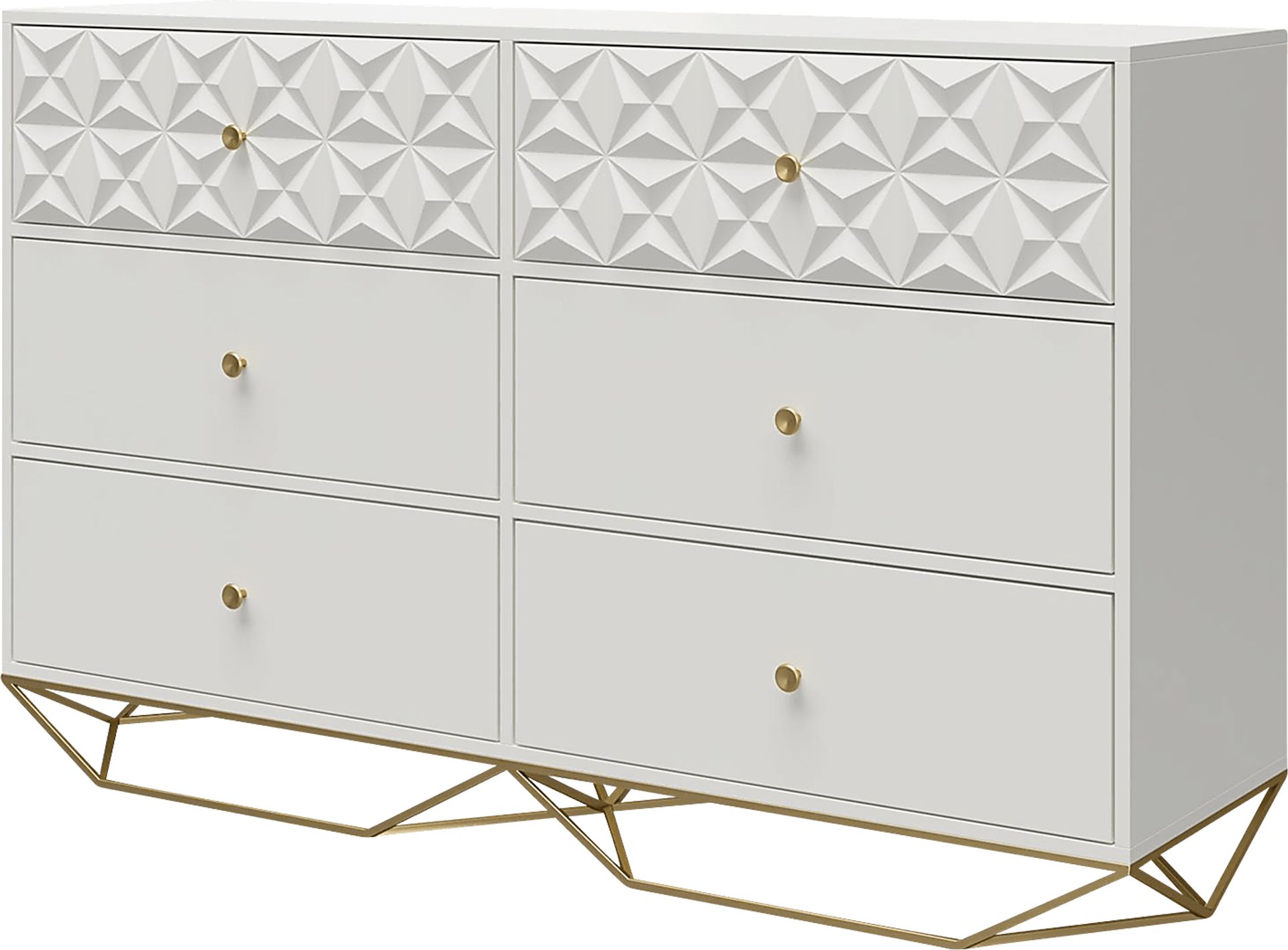 Carbore White 6 Drawer Dresser - Image 6