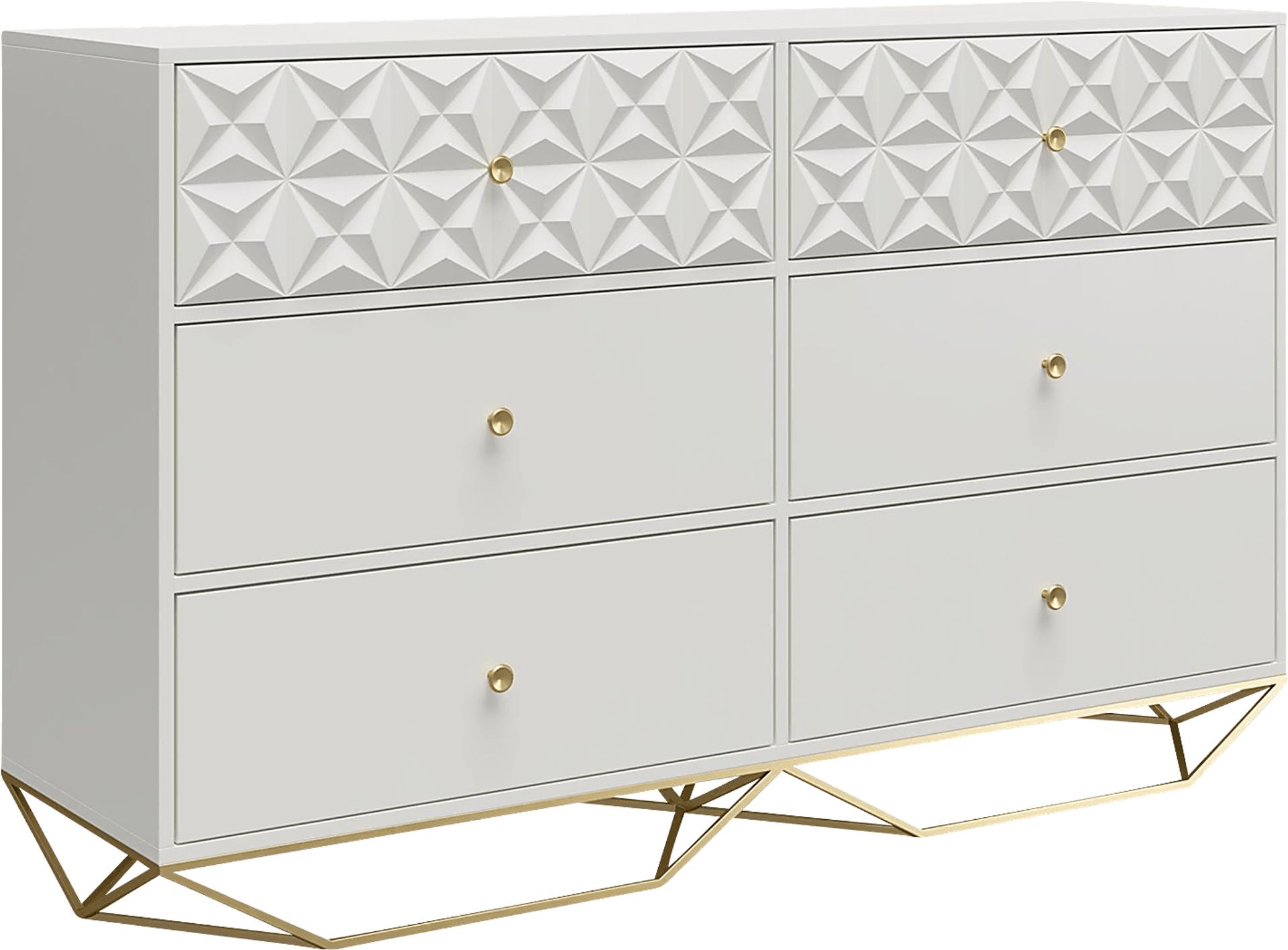 Carbore White 6 Drawer Dresser - Image 7