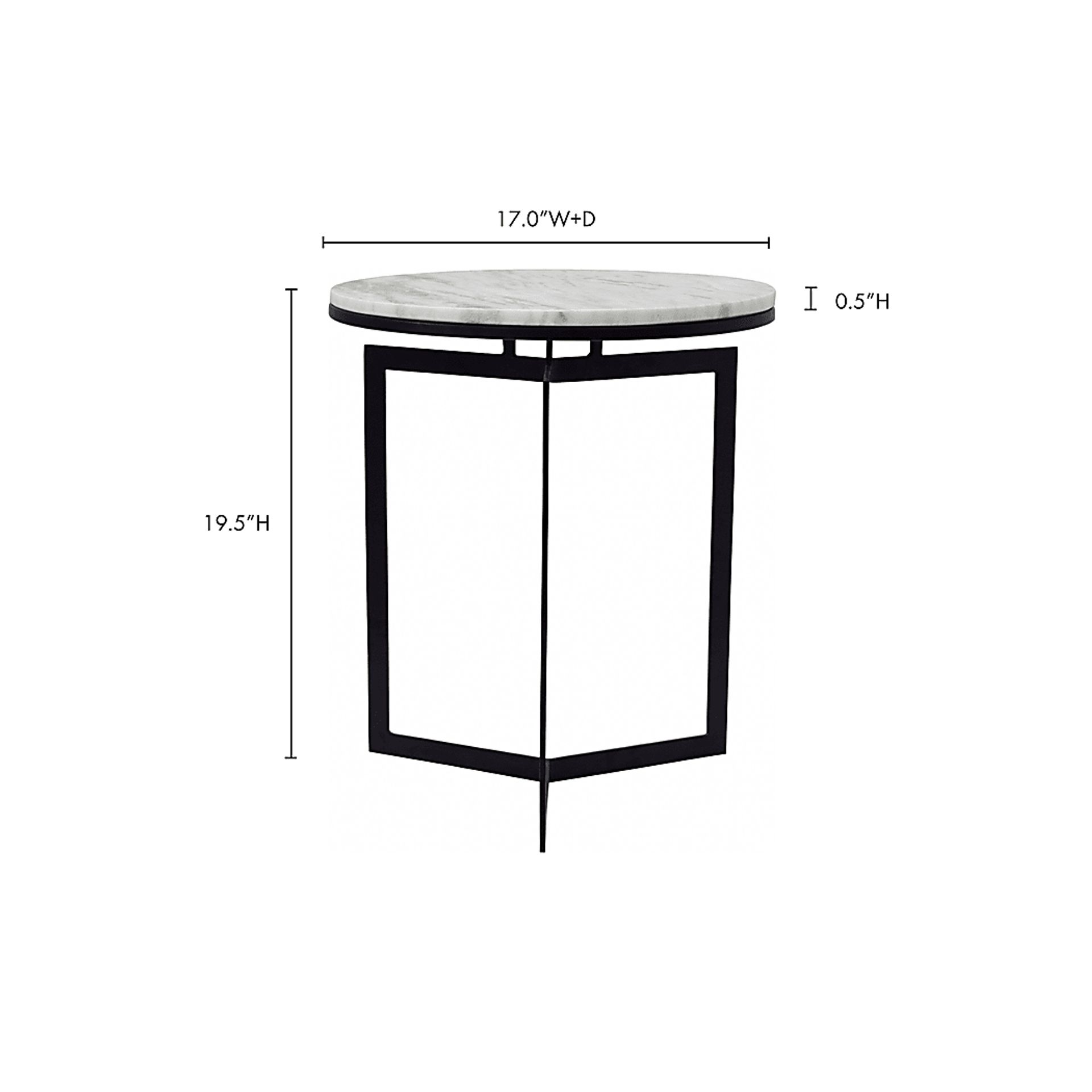 Cardamon White Accent Table - Image 4