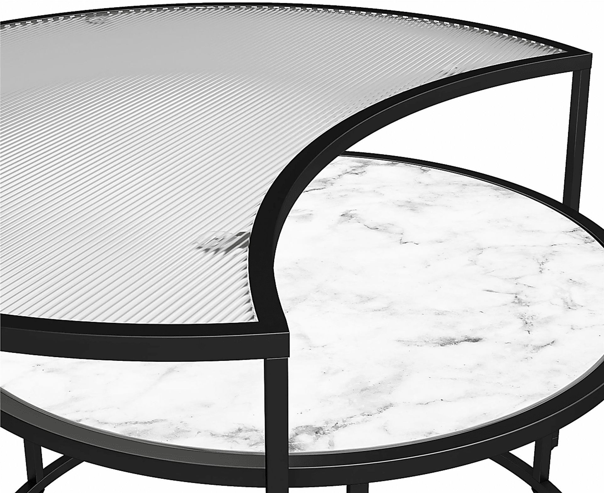 Cardella White Nesting Cocktail Tables, Set of 2 - Image 6