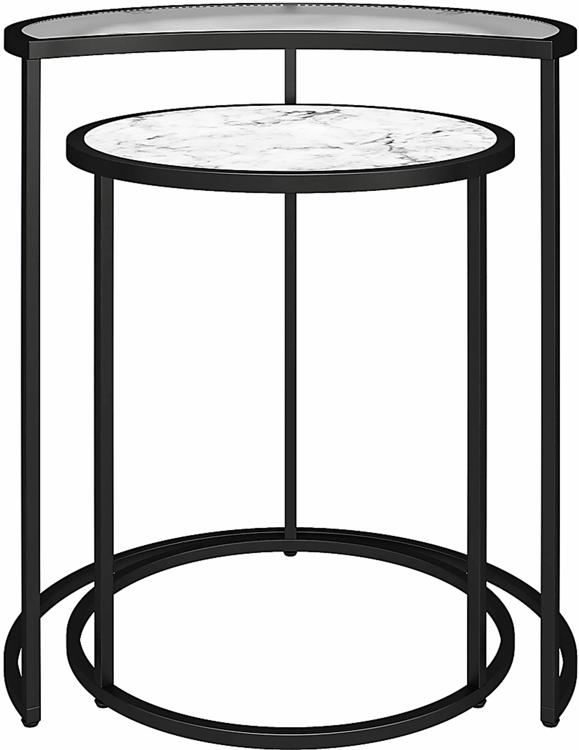 Cardella White Nesting End Tables, Set of 2 - Image 2