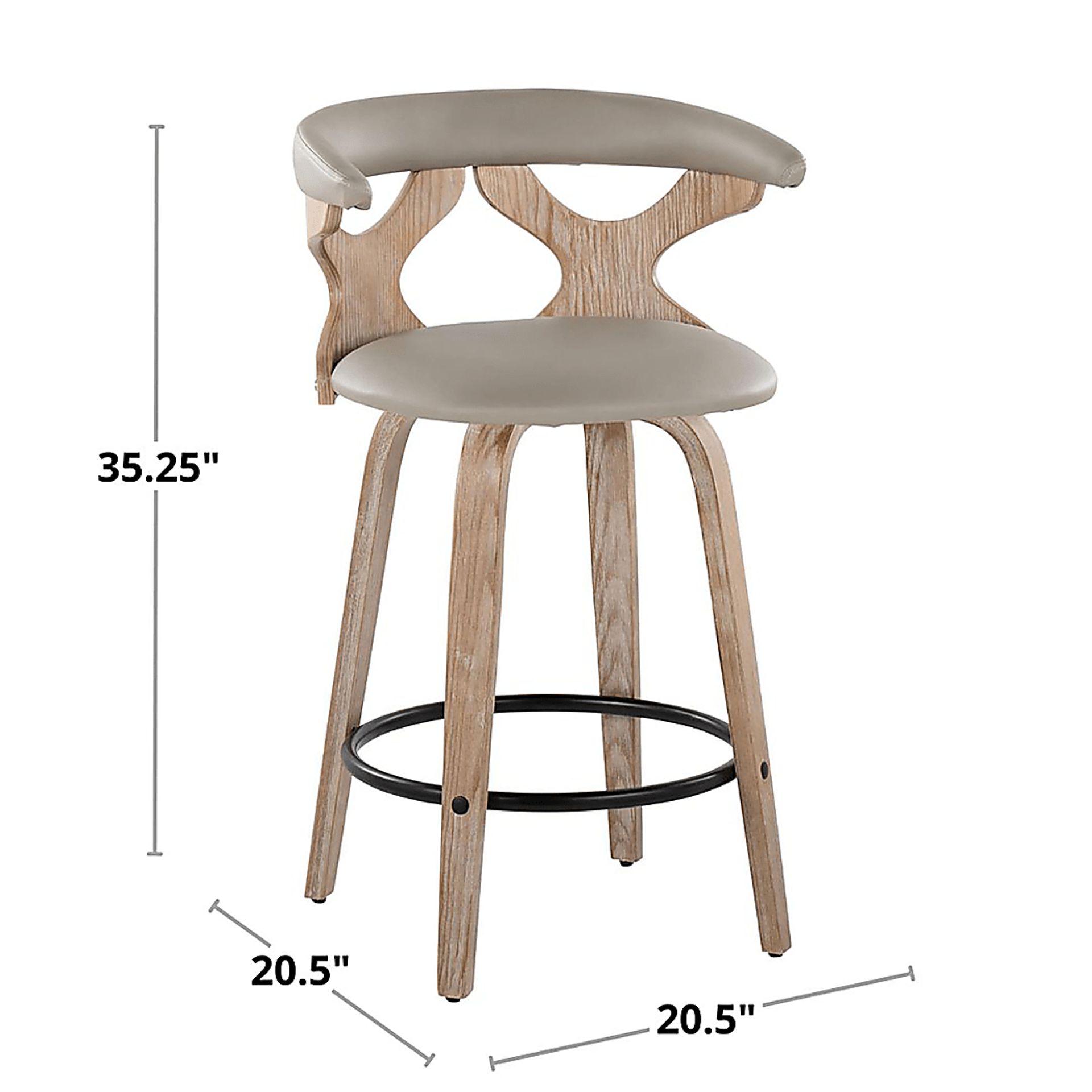 Cardeza II Light Gray Counter Height Stool, Set of 2 - Image 10