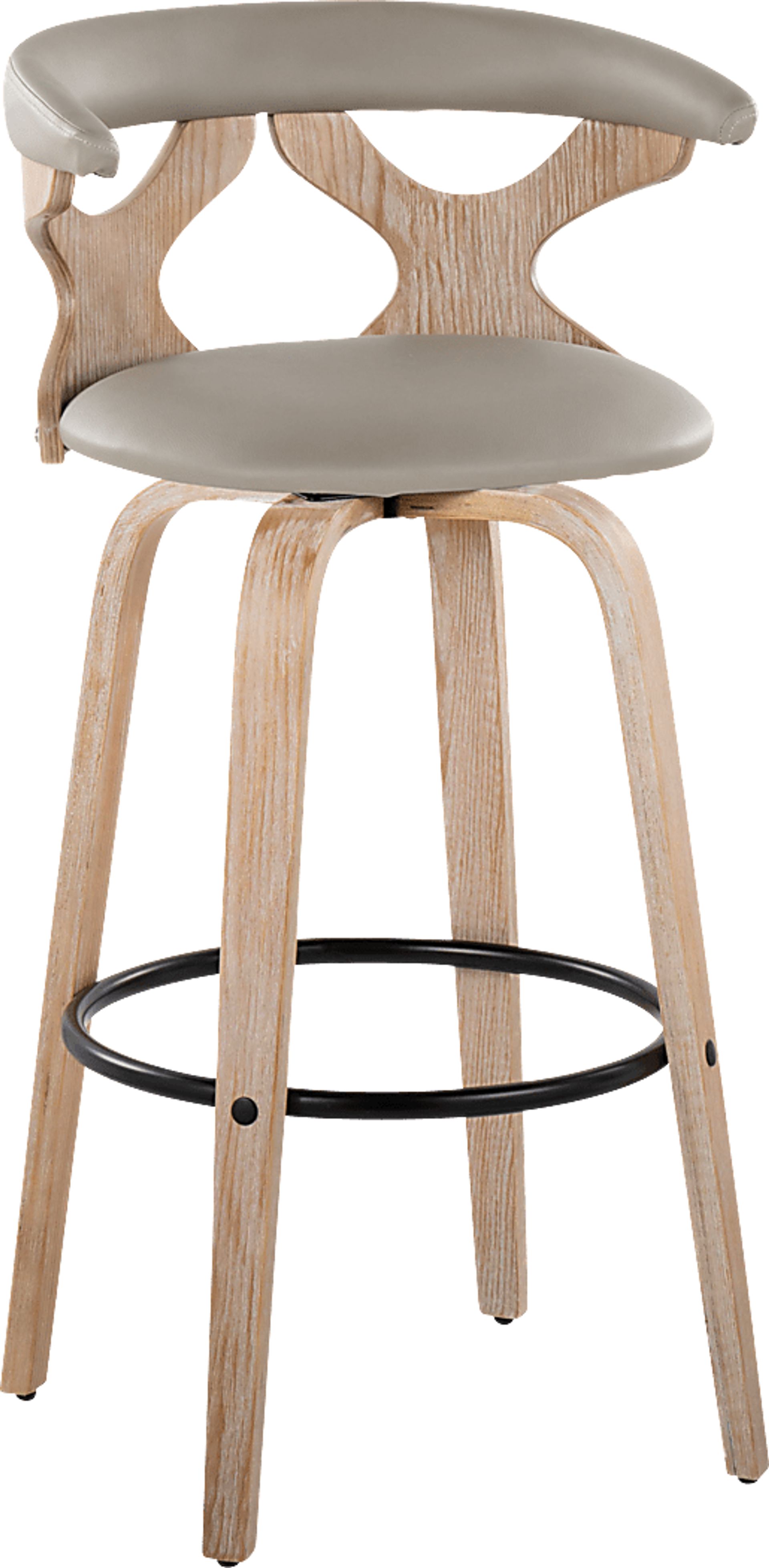 Cardeza III Light Gray Barstool, Set of 2 - Image 3