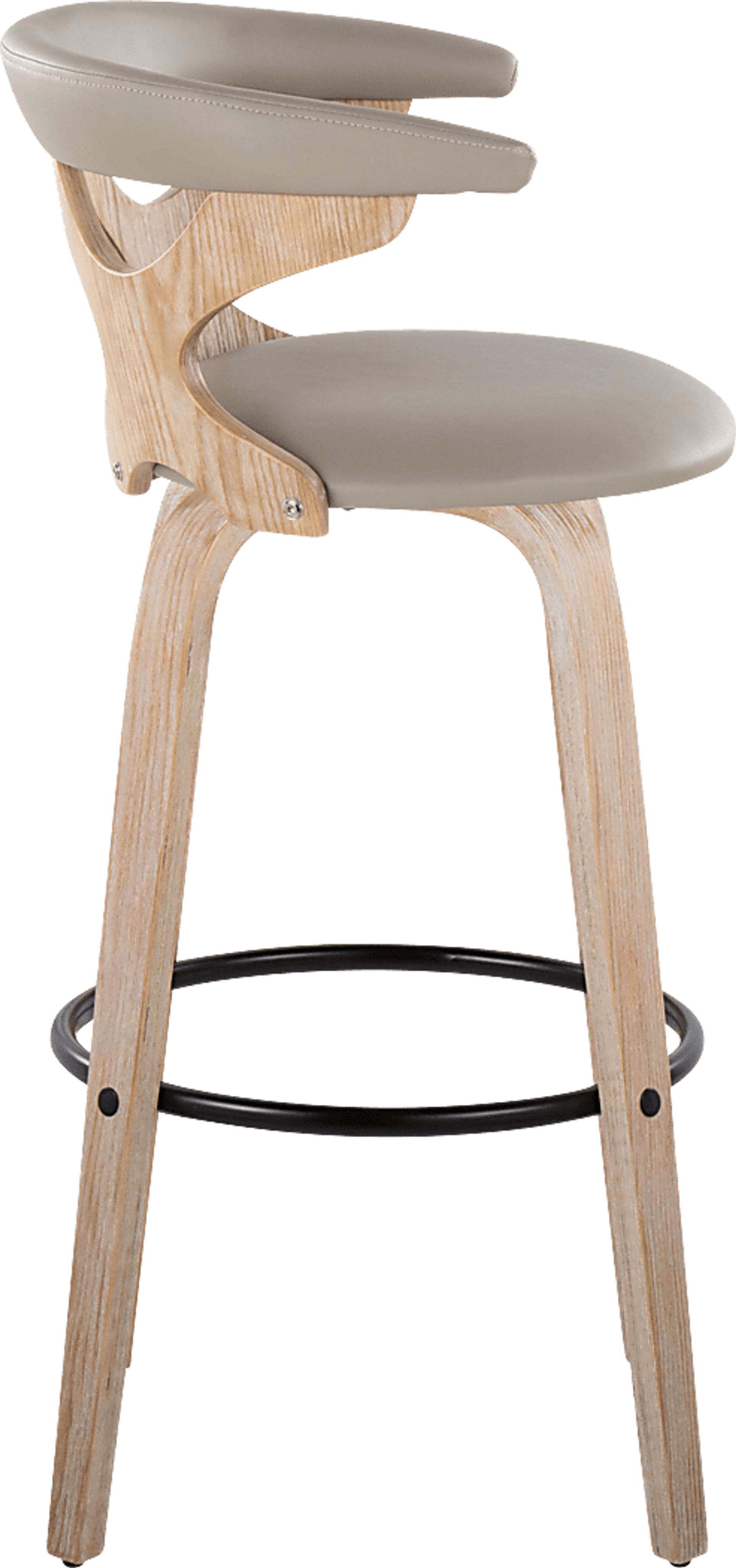 Cardeza III Light Gray Barstool, Set of 2 - Image 4