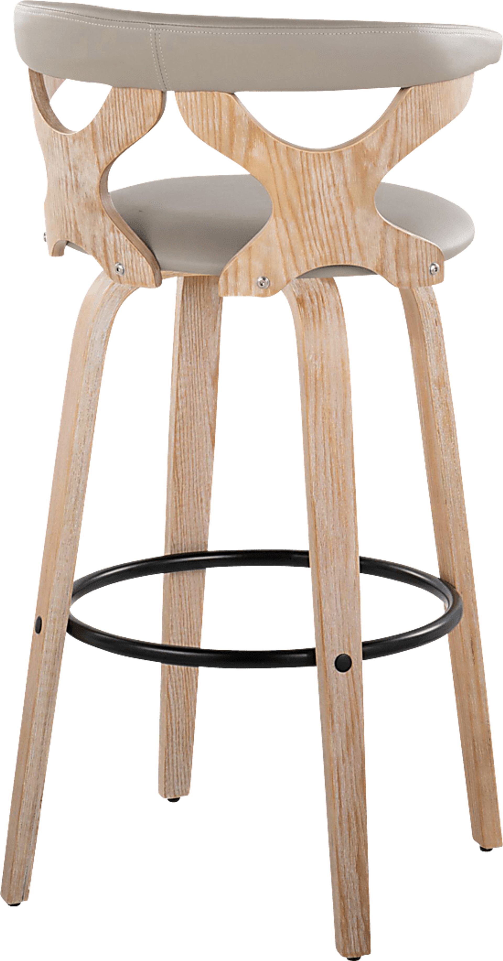 Cardeza III Light Gray Barstool, Set of 2 - Image 5