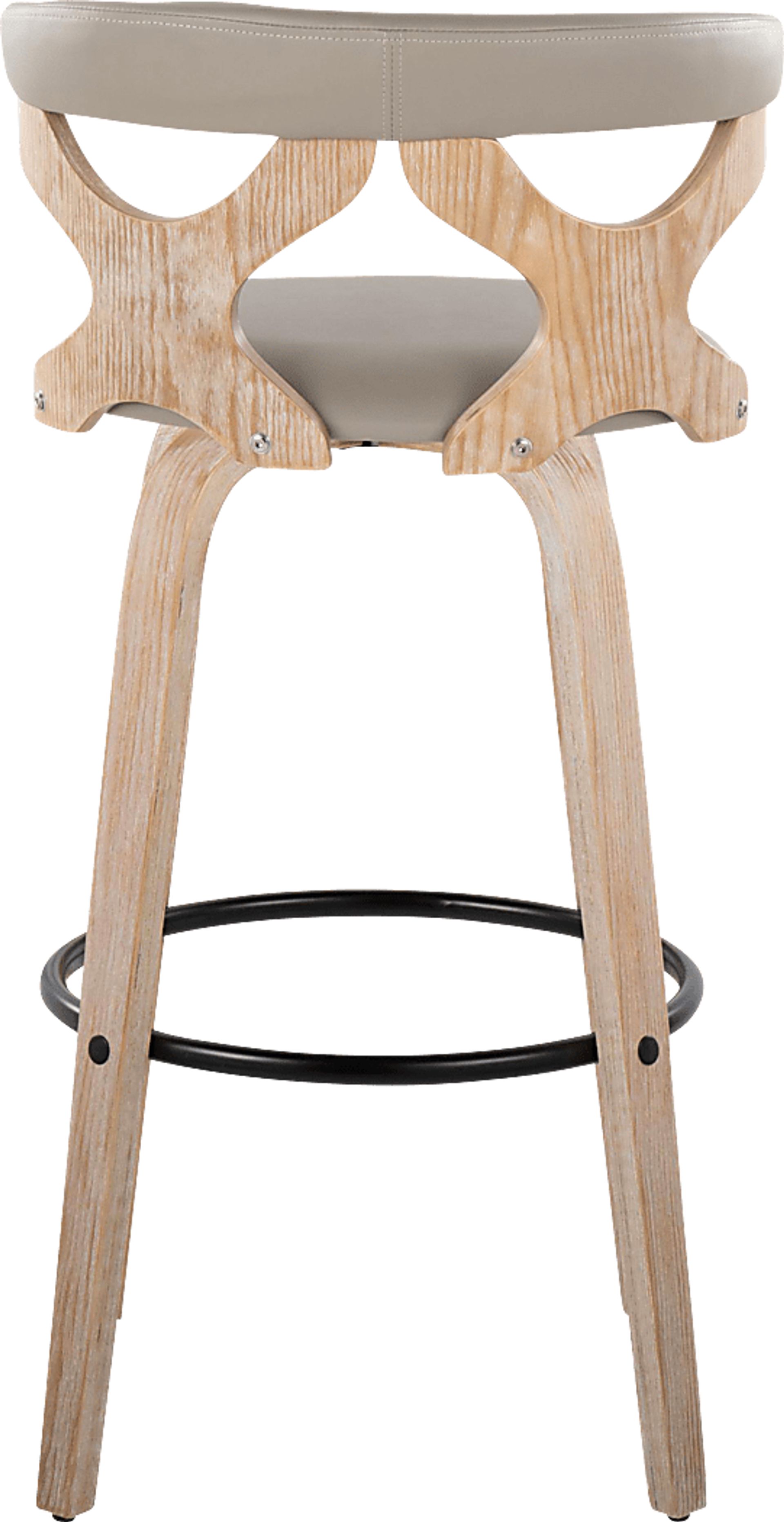 Cardeza III Light Gray Barstool, Set of 2 - Image 6