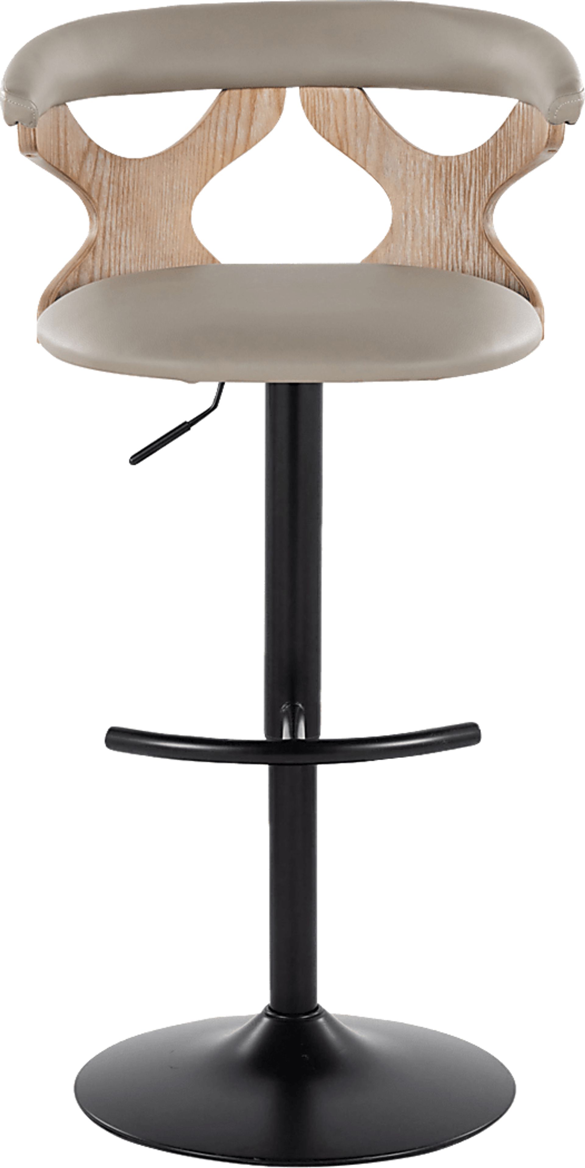 Cardeza IV Gray Adjustable Swivel Barstool, Set of 2 - Image 6