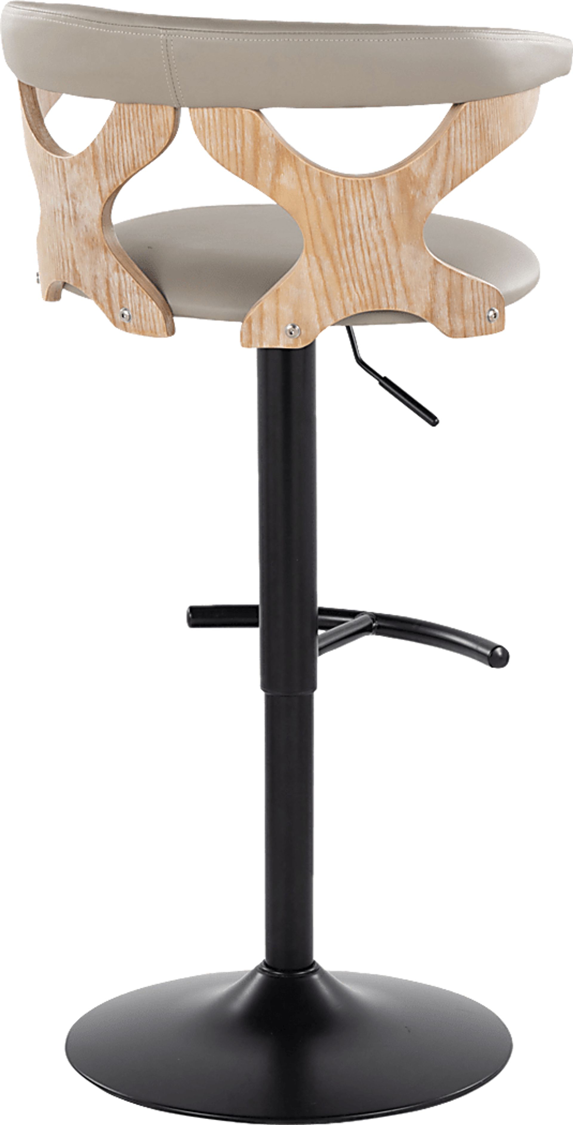Cardeza IV Gray Adjustable Swivel Barstool, Set of 2 - Image 9
