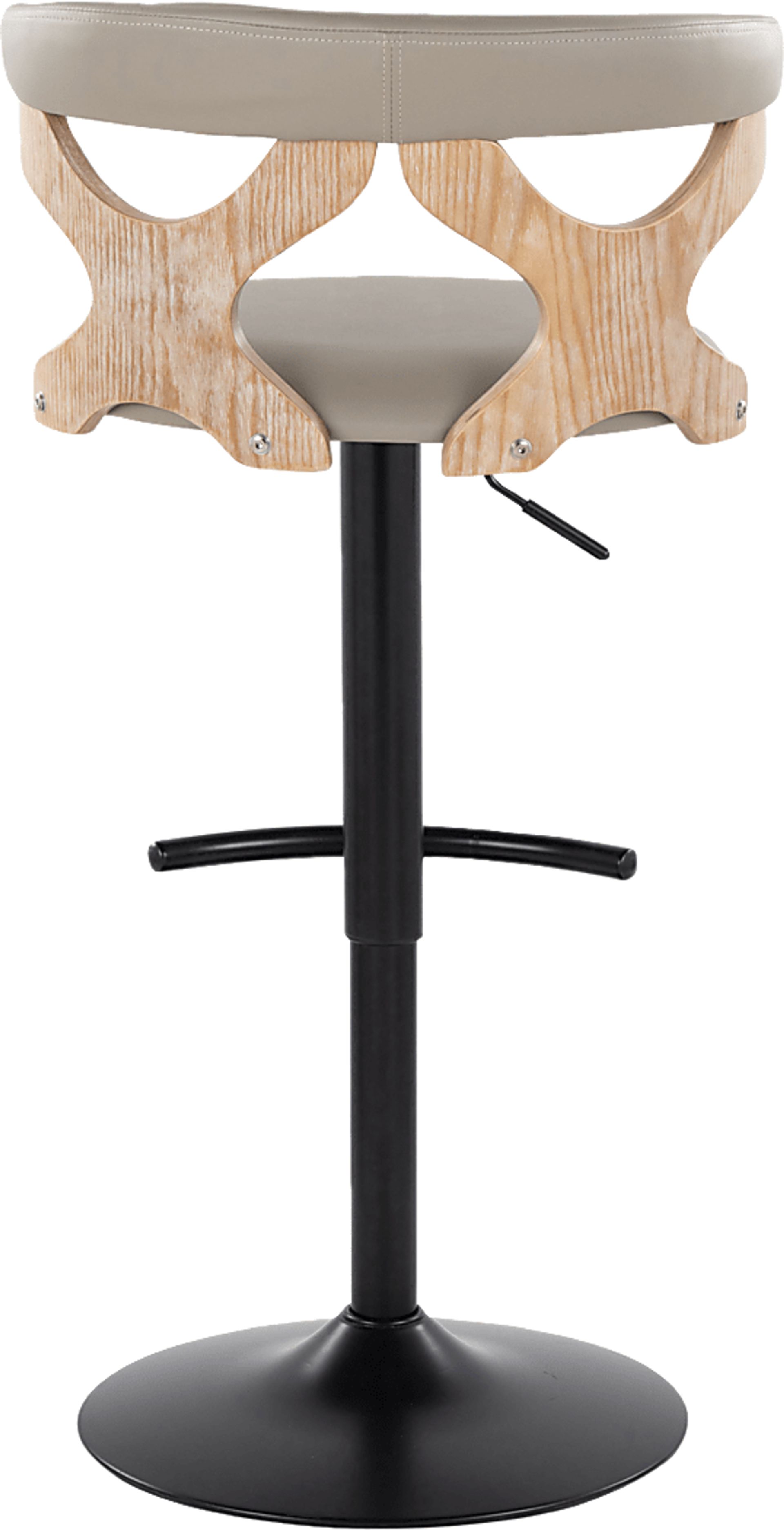 Cardeza IV Gray Adjustable Swivel Barstool, Set of 2 - Image 10
