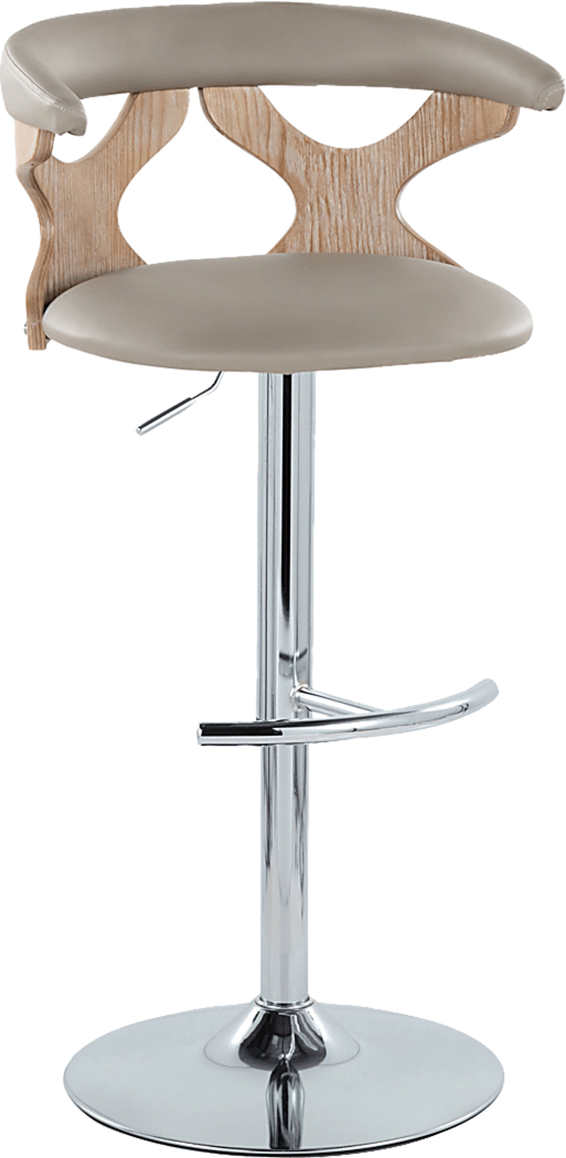 Cardeza V Gray Adjustable Swivel Barstool, Set of 2 - Image 6