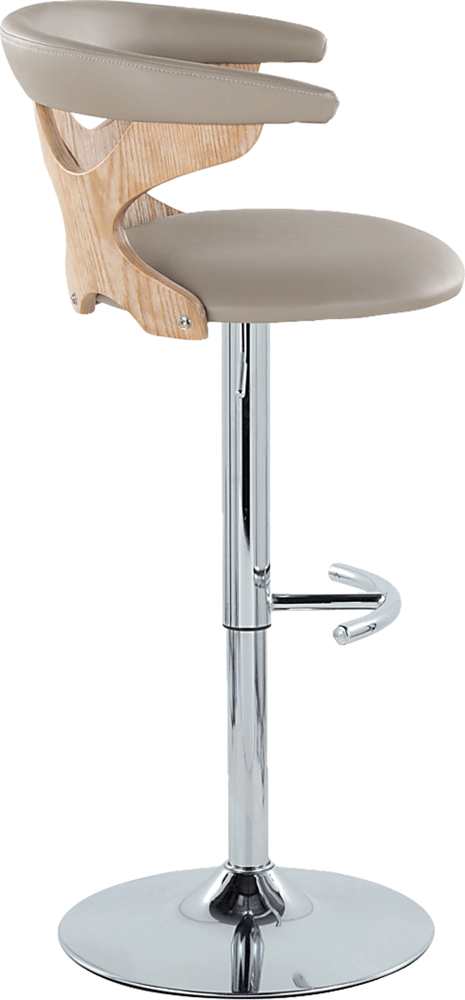 Cardeza V Gray Adjustable Swivel Barstool, Set of 2 - Image 7