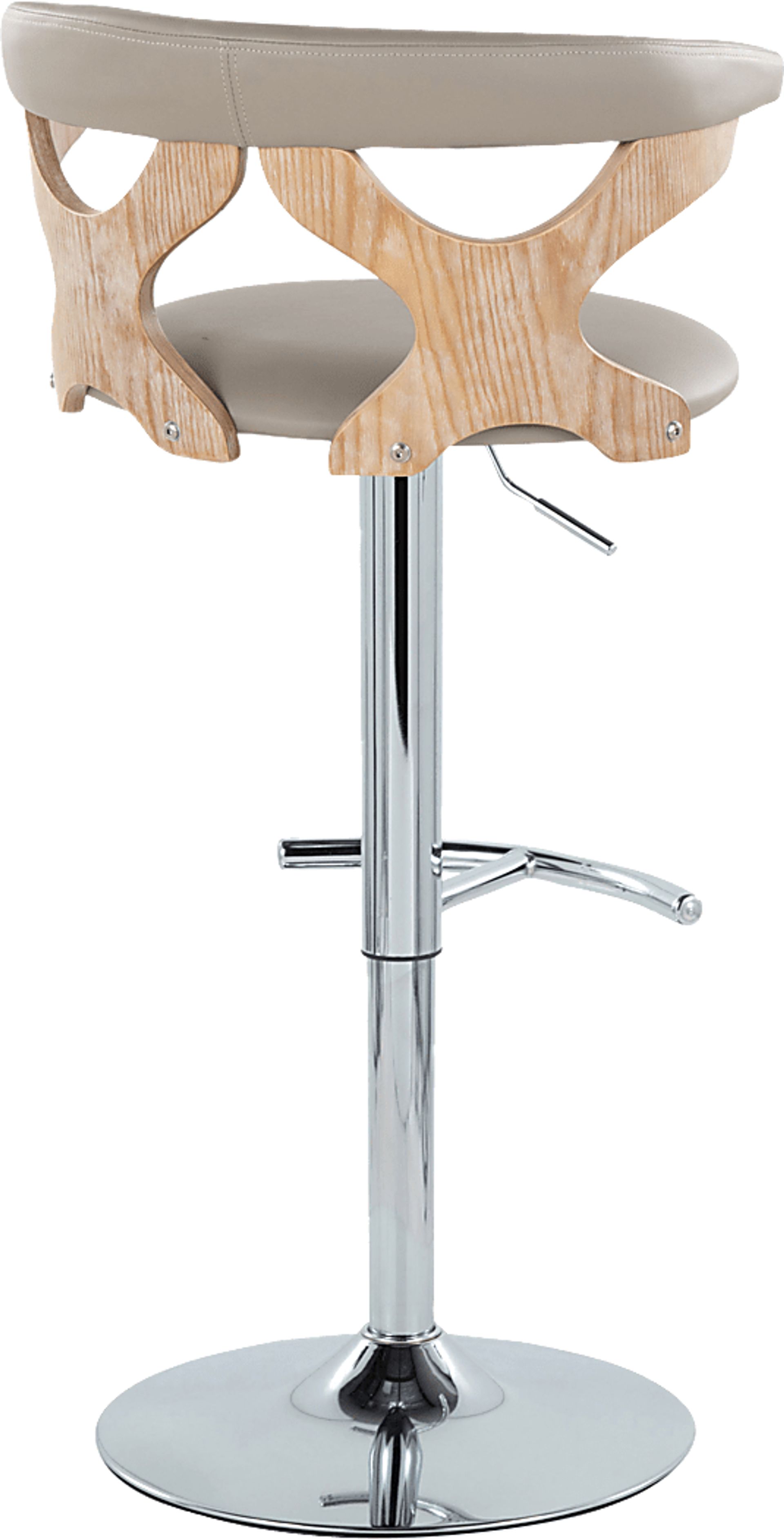 Cardeza V Gray Adjustable Swivel Barstool, Set of 2 - Image 8