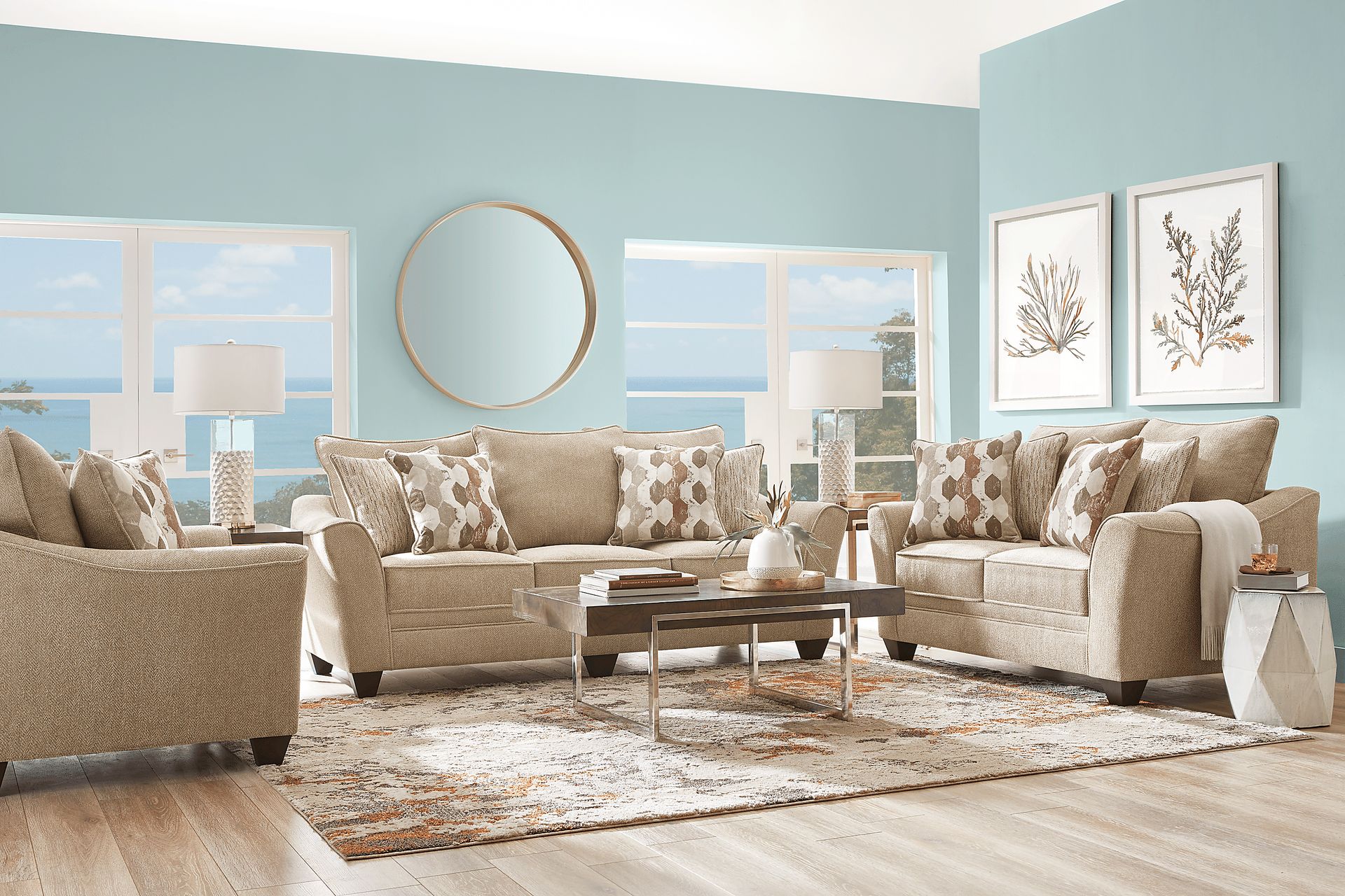 Cardiff Court Almond Loveseat - Image 2